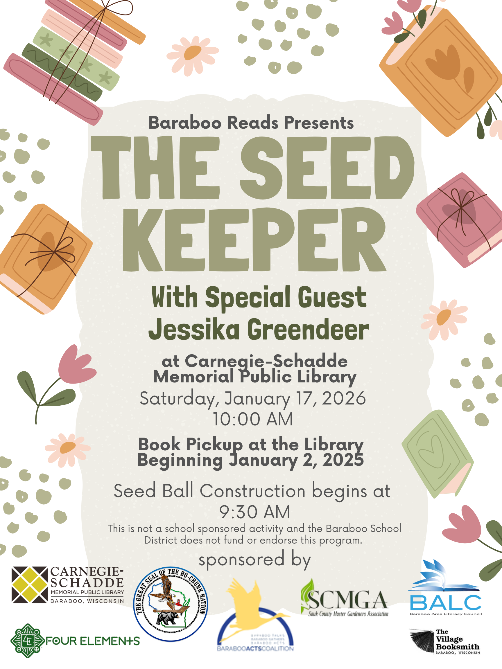 2026 Baraboo Reads The Seedkeeper: A novel by Diane Wilson