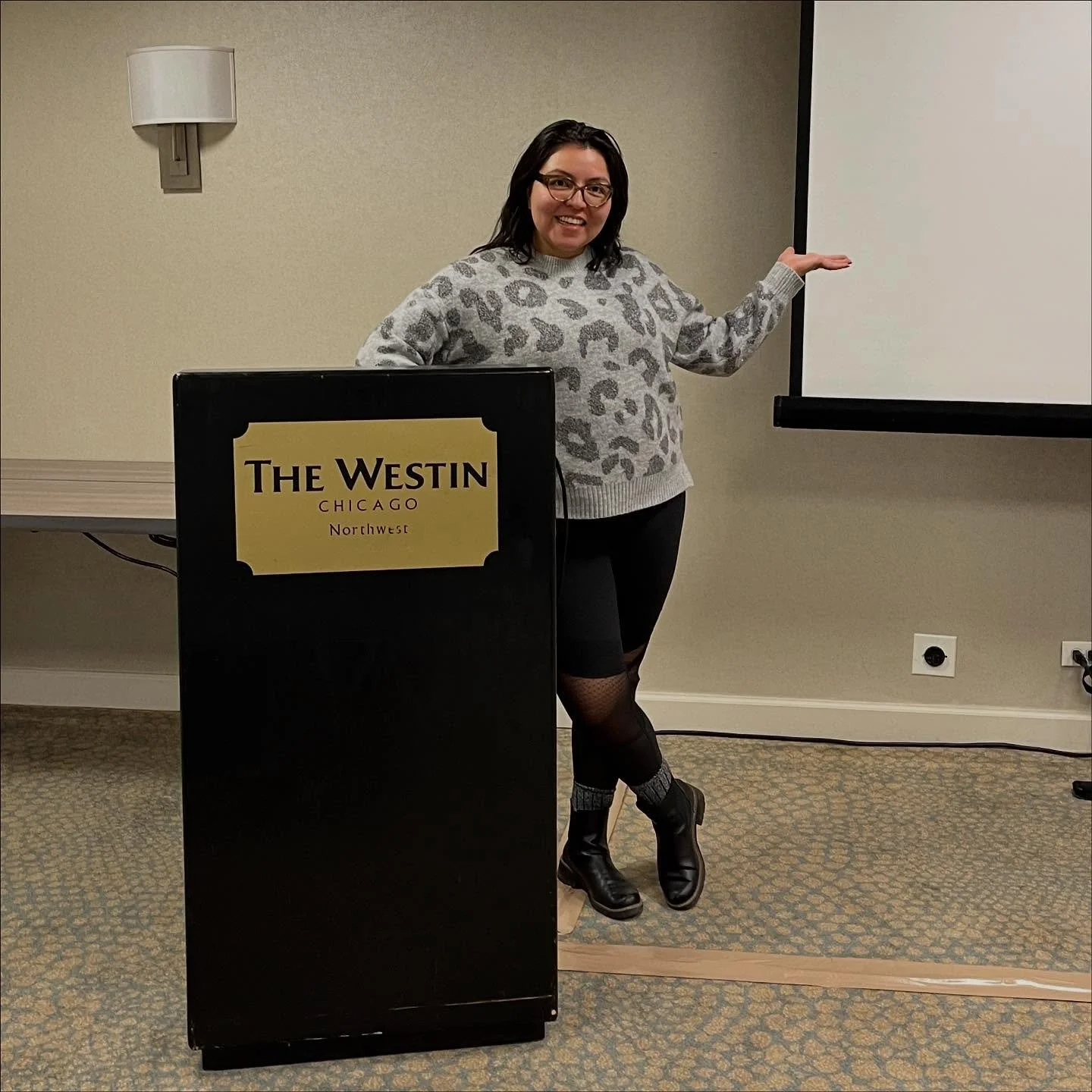 We are here in Itasca, IL for the Illinois school counselor association conference ⭐️ To see our girl Diana present tomorrow about being a survivor of teacher abuse. Proud of you buddy! 
.
#Warrior #BloomingAfterGrooming #BloomingAfterPod #isca2025