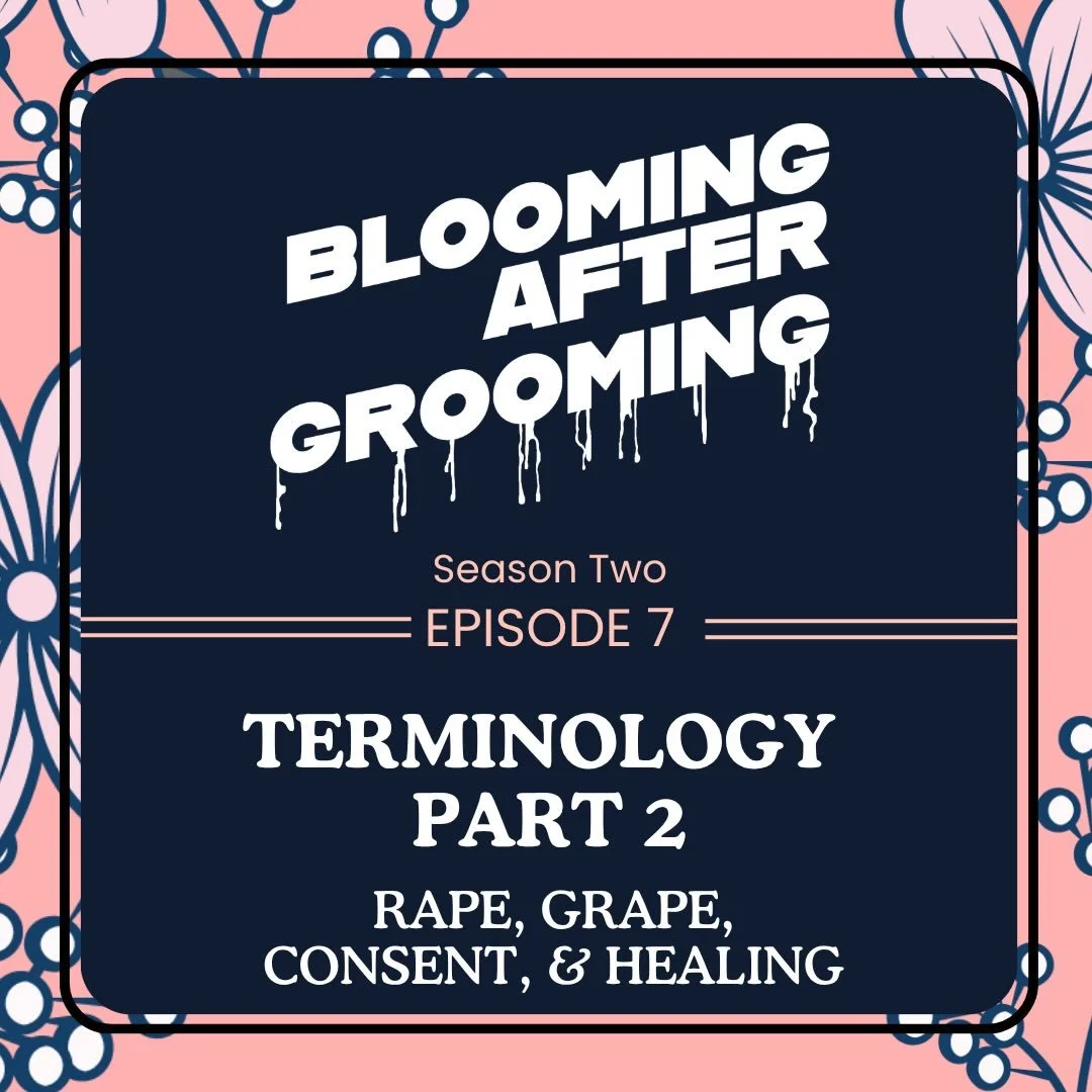 Here it is! Our second episode about the words we use when talking about grooming and sexual abuse. 

We discuss the words &ldquo;rape&rdquo; and &ldquo;healing&rdquo; and we also get into trigger warnings. 

As promised: A pole-dancing mouse. Let us