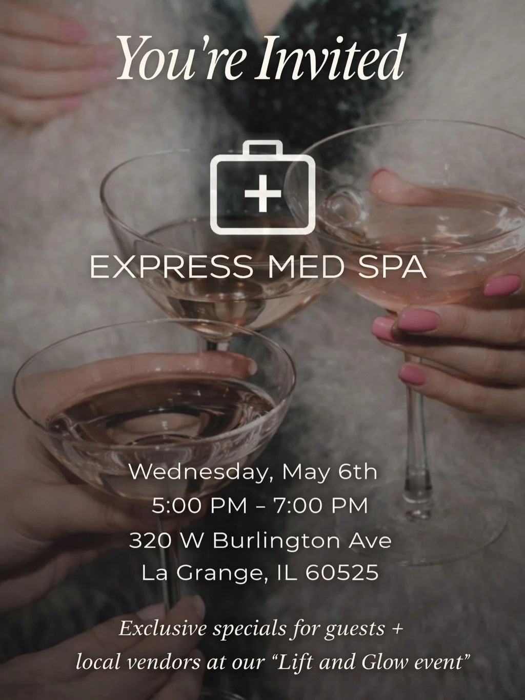 Looking forward to this! Please join us on May 6th at Express Med Spa in La Grange! 💘