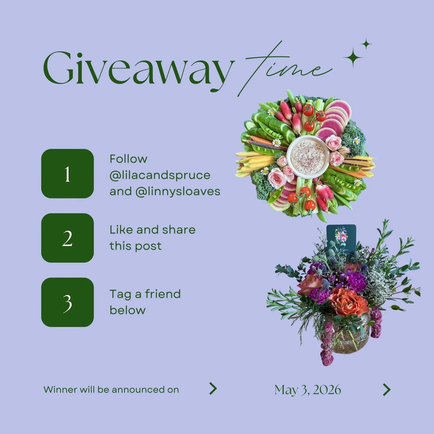 Mother&rsquo;s Day with effortless hosting. 💐✨
We&rsquo;ve teamed up to gift one lucky winner a beautiful crudit&eacute; grazing board + a fresh floral arrangement!
Enter to win + treat someone you love (yourself included)!
Winner announced Sunday, 