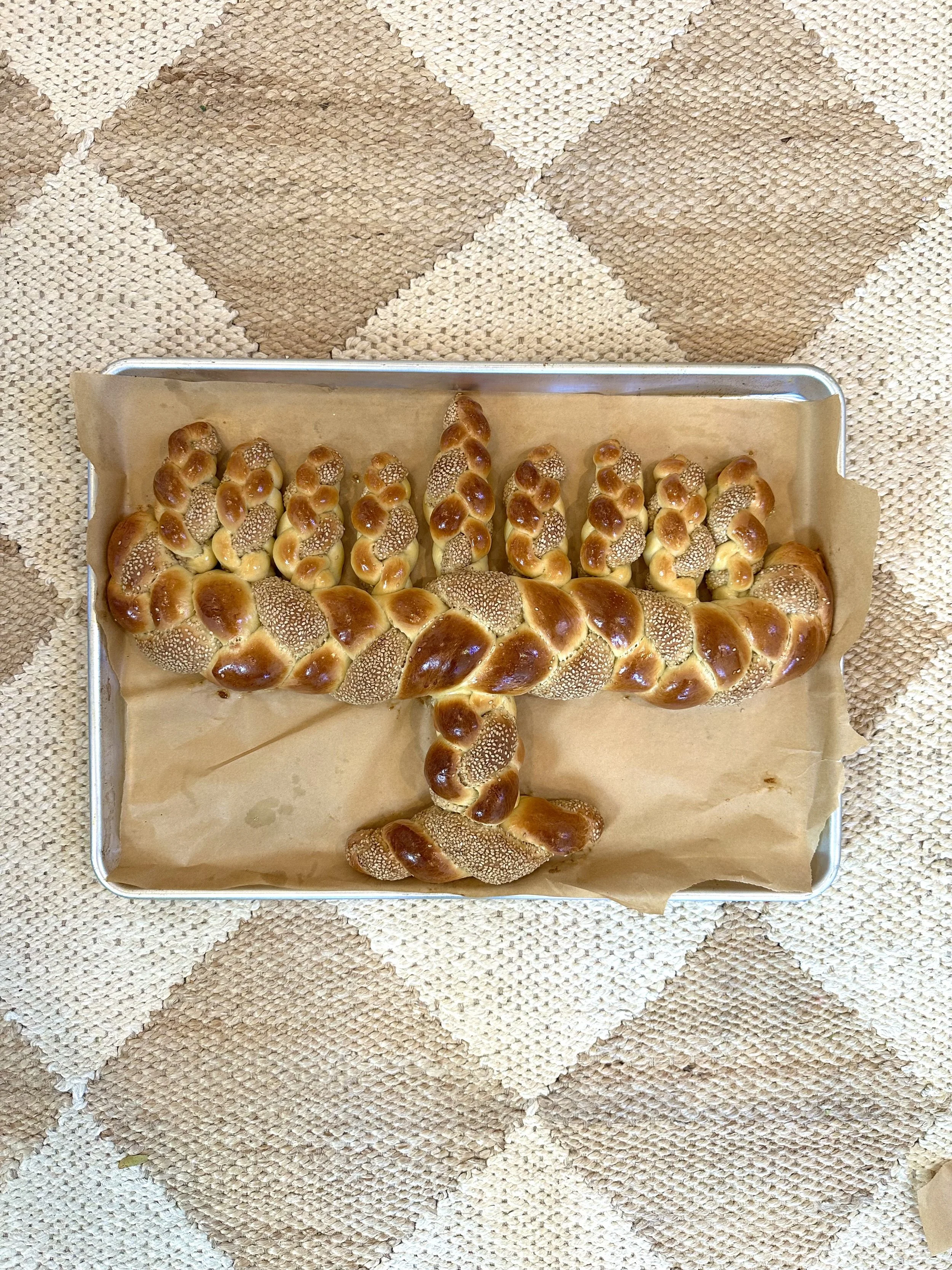 Hanukkah Challah Menorah