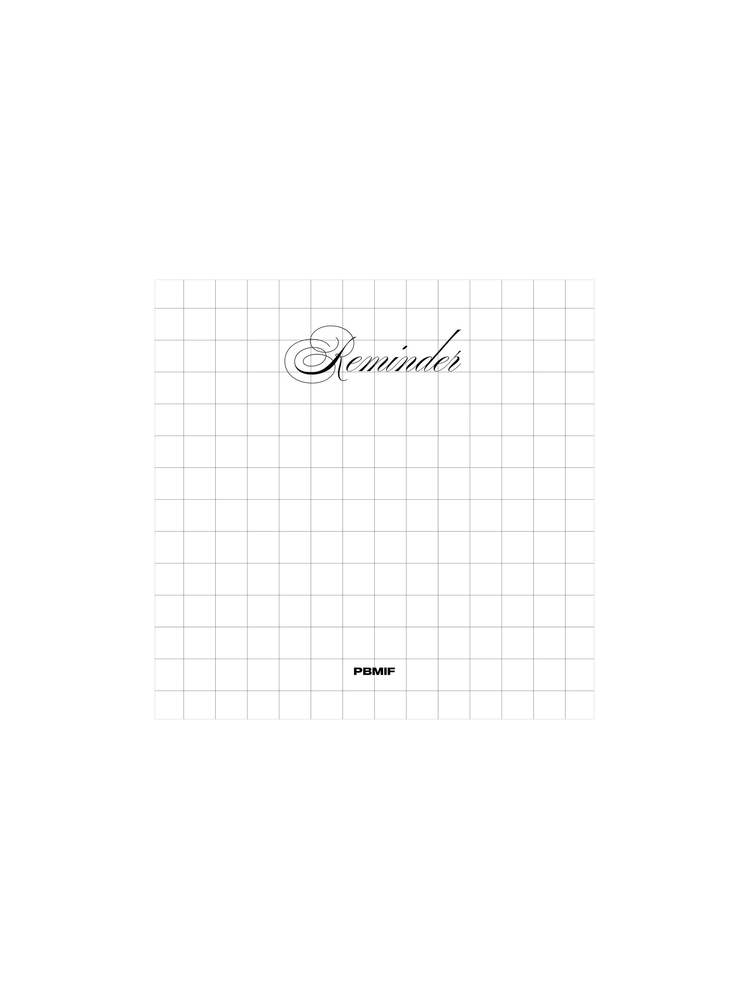 Reminder Note (Grid)