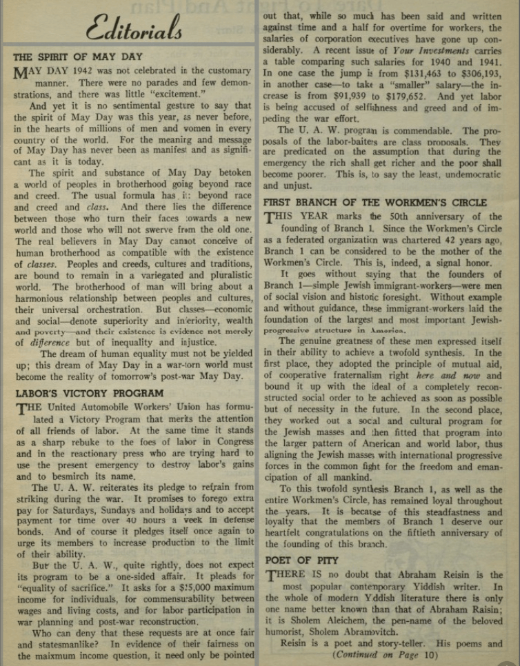 First Branch of the Workmen’s Circle