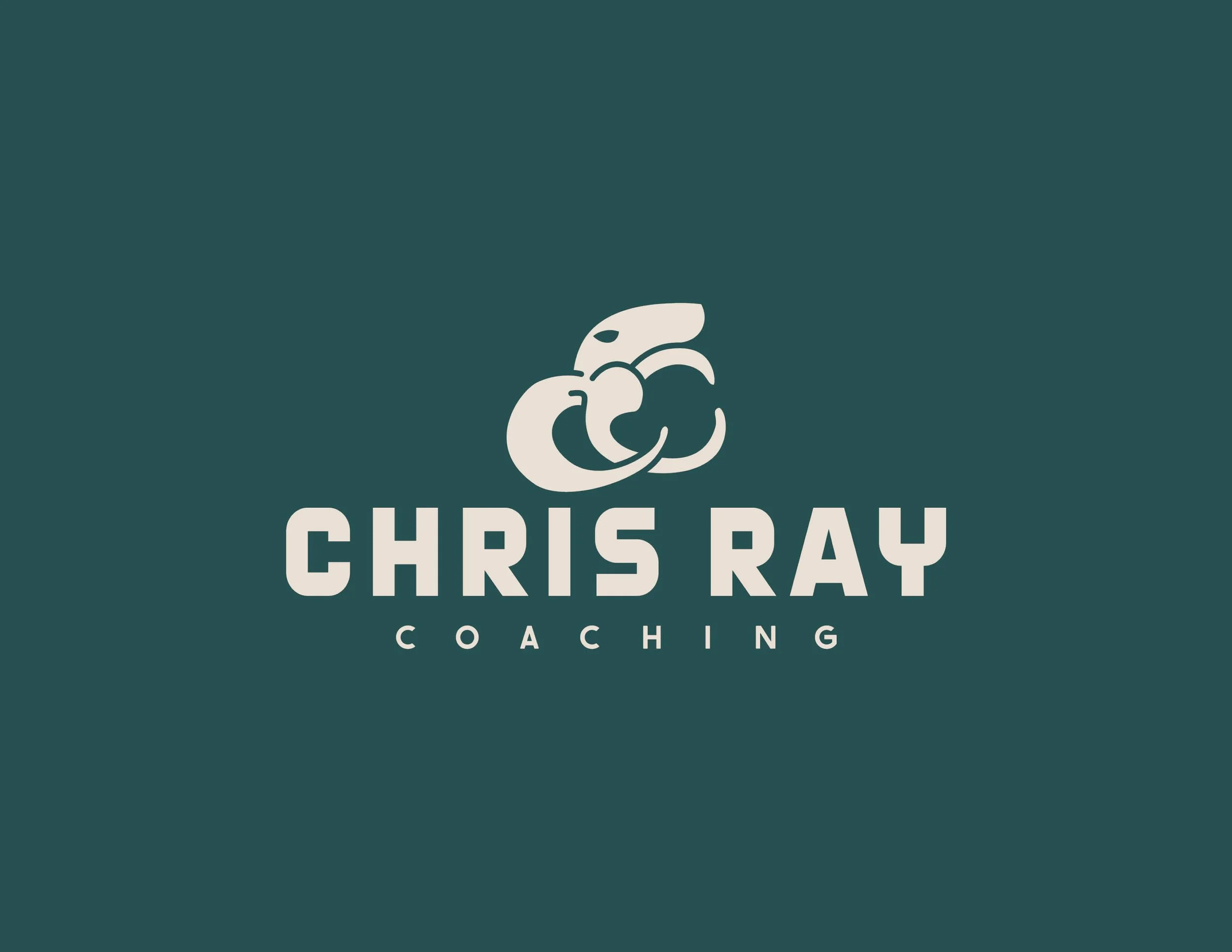 Logo for Chris Ray Coaching featuring a stylized eagle head above the text.