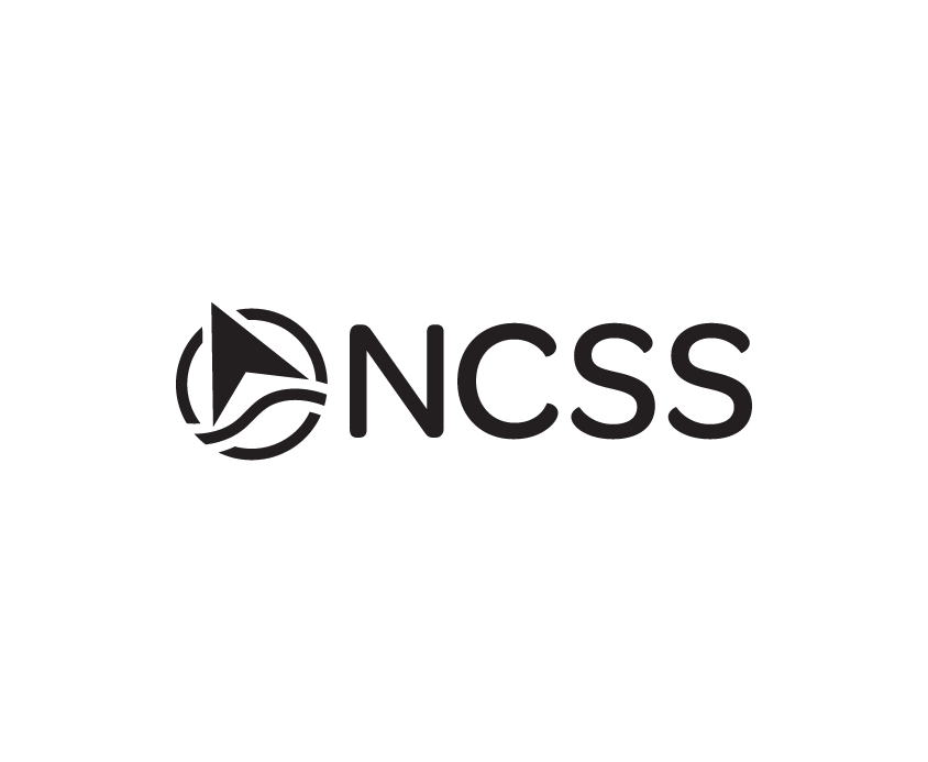 Logo of NCSS with a stylized arrow and wave symbol.