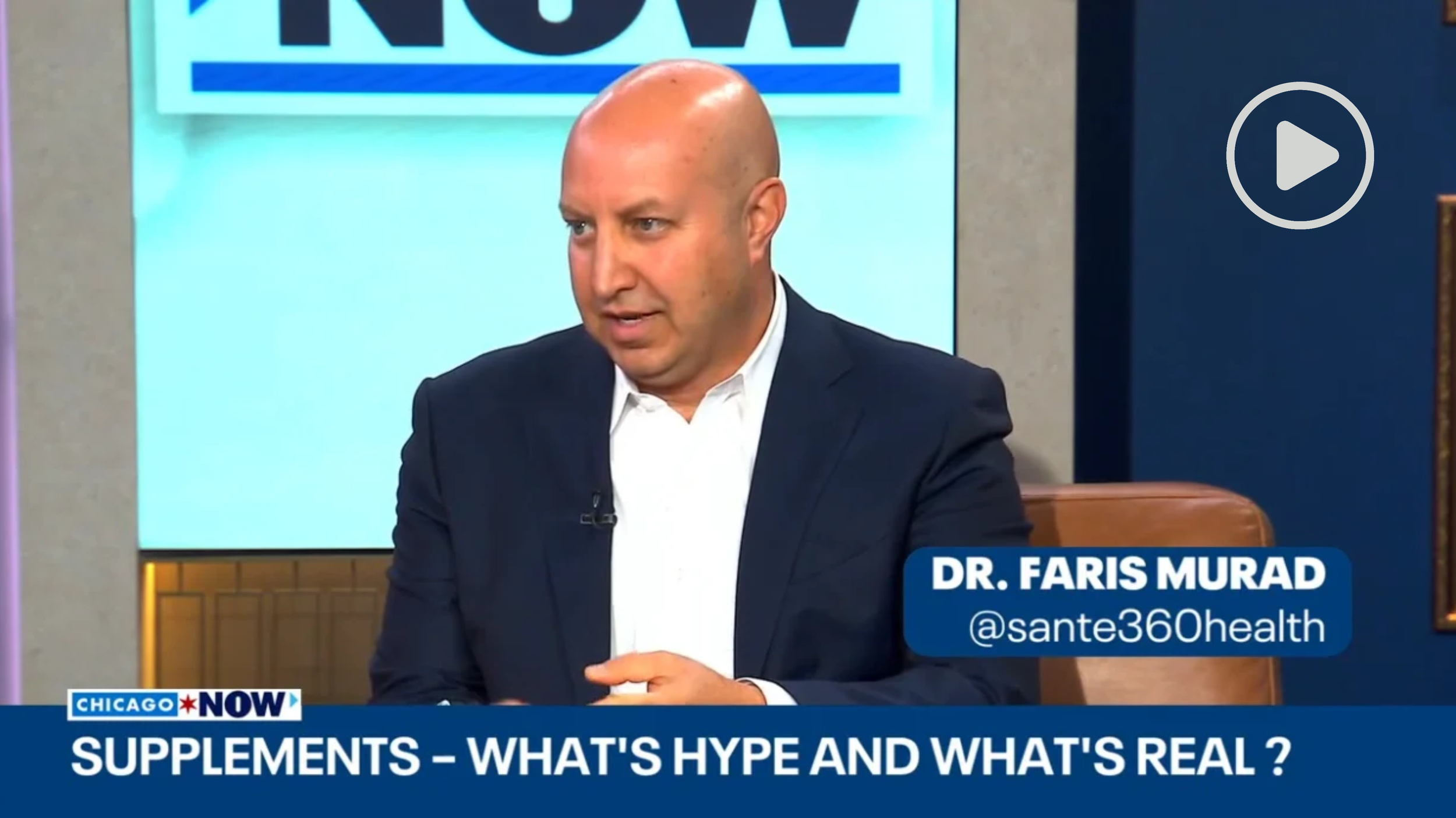 Dr. Faris Murad of Santé Integrated Health & Wellness on FOX 32 Chicago's ChicagoNOW discussing dietary supplements
