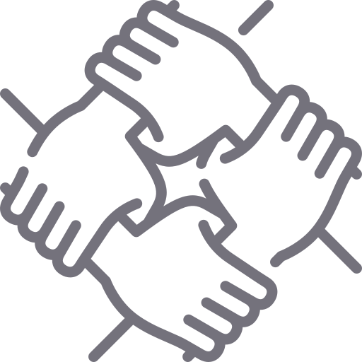 Ícono de alianza entre manos, representando a brokers y canales comerciales que distribuyen tecnología. Sistelo colabora con partners que buscan ampliar su portafolio y ofrecer soluciones reales a sus clientes.