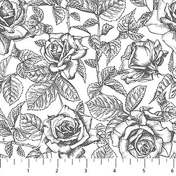 Till Death Us Do Part  Toile Roses 28114-10
