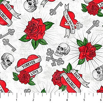 Till Death Us Do Part Hearts on White 28112-10