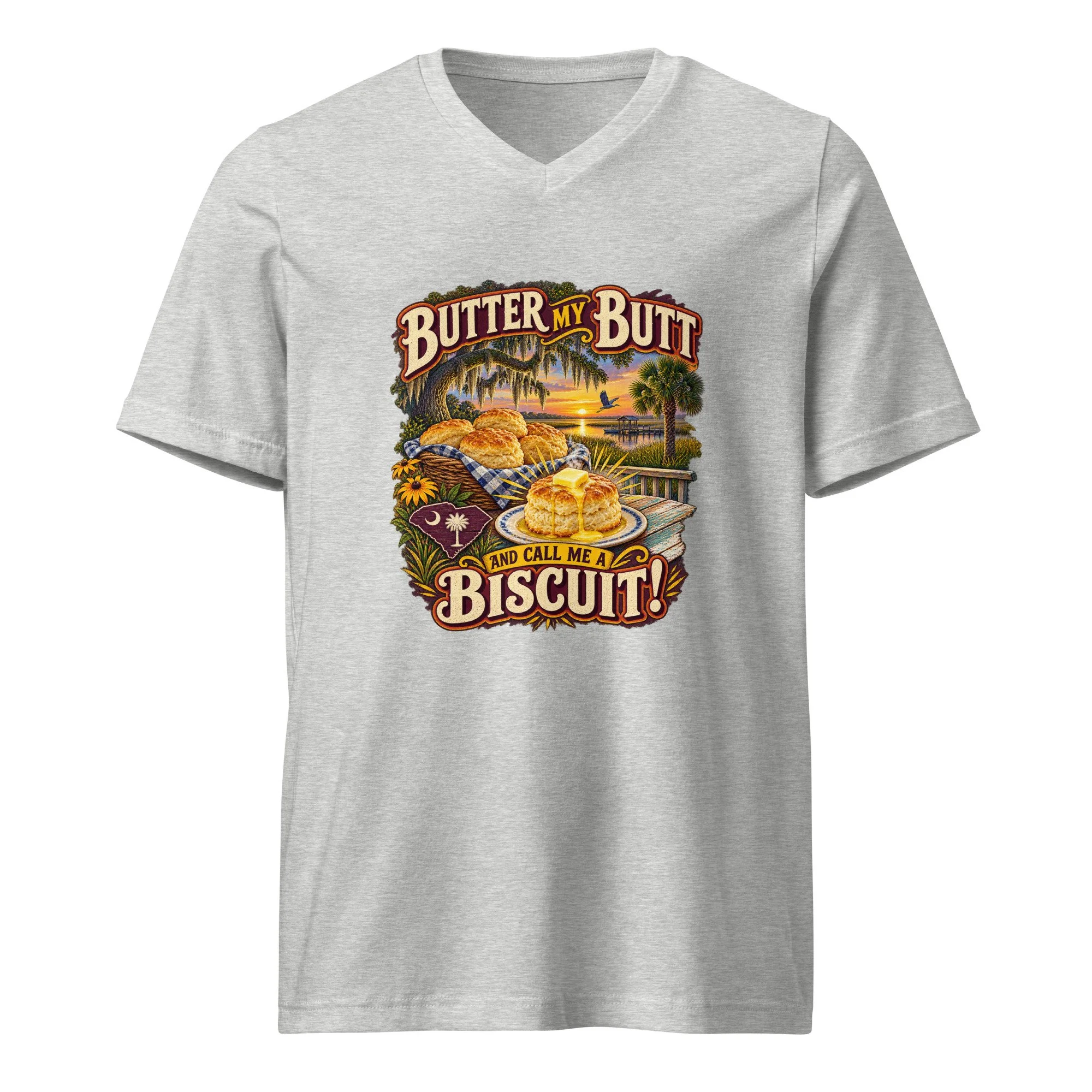 Butter My Butt Biscuit - South Carolina V-Neck
