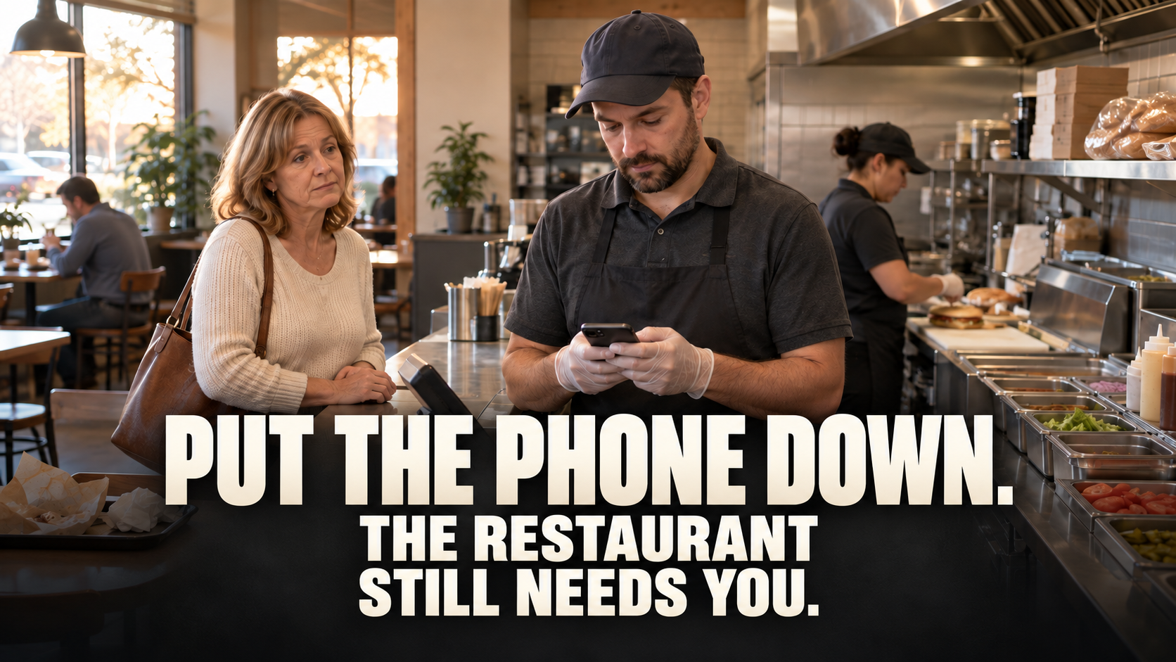 Put the Phone Down. The Restaurant Still Needs You.