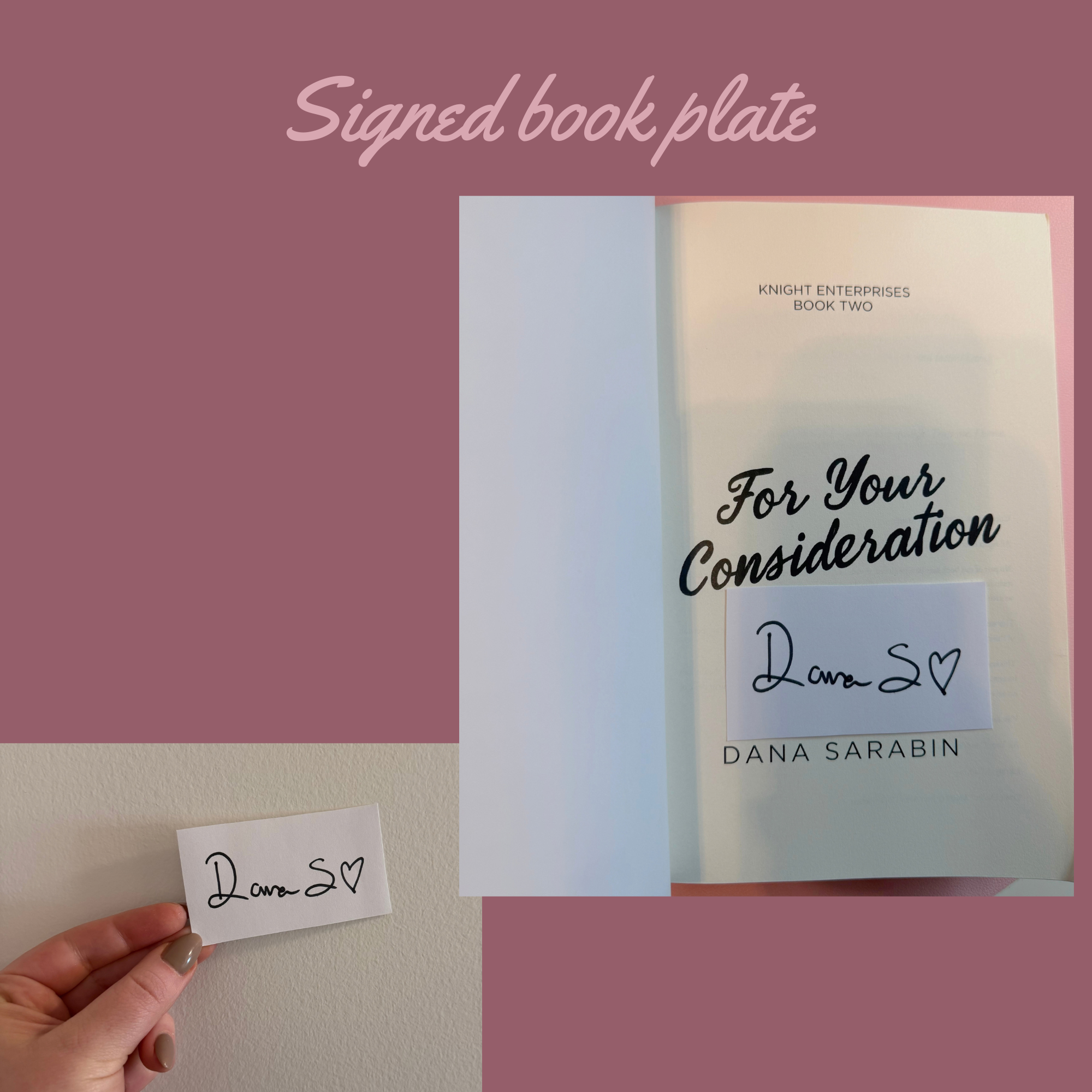 Signed bookplate