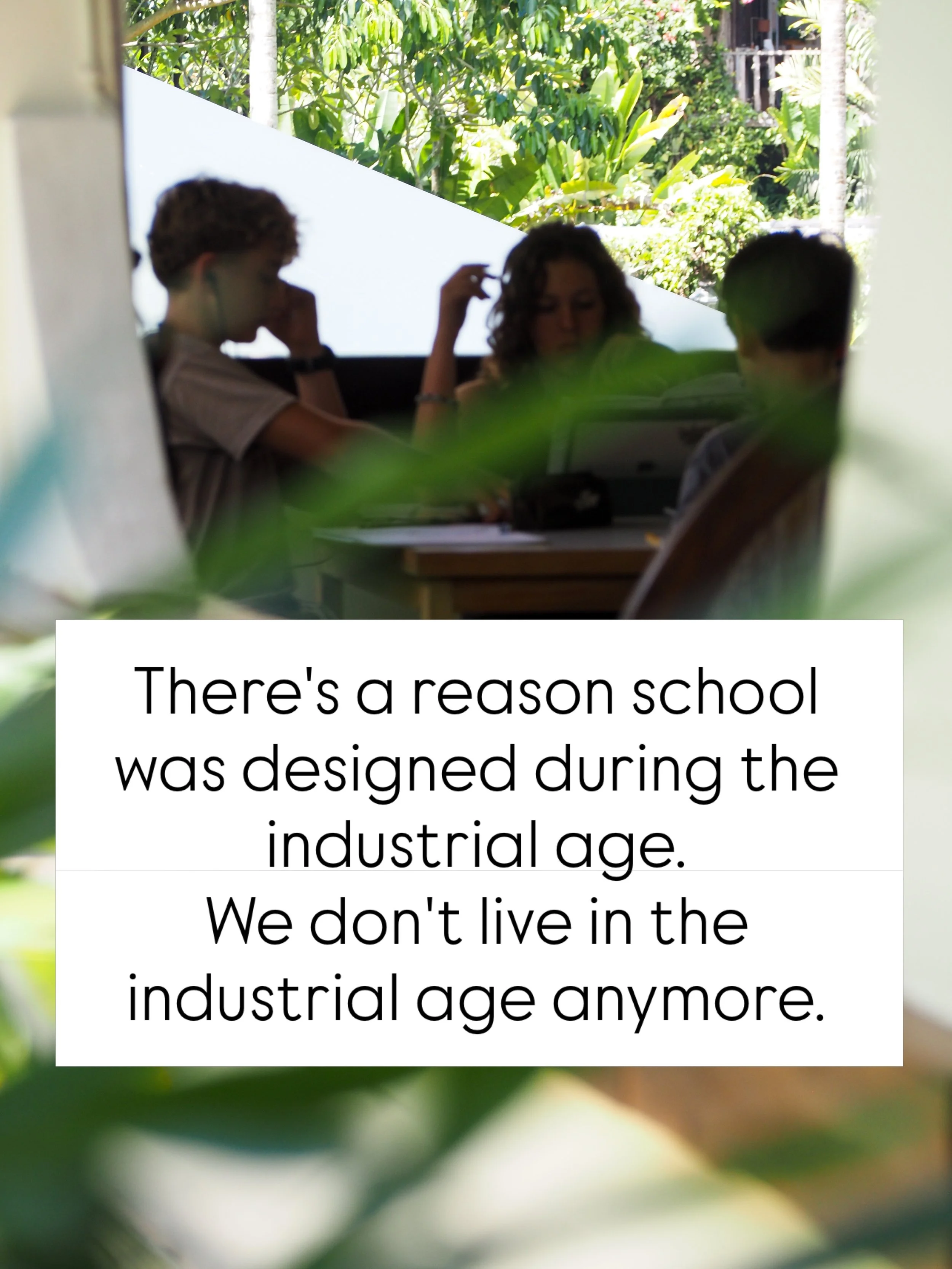 So here&rsquo;s what we do instead 💚

Da Vinci Life Skills Curriculum 
Real projects. Real Purpose
Mentors. Not teachers.
Growth. Not grades.
Skills. Not silos.
Confidence. Curiosity. Freedom.

Future Human School Bali💚