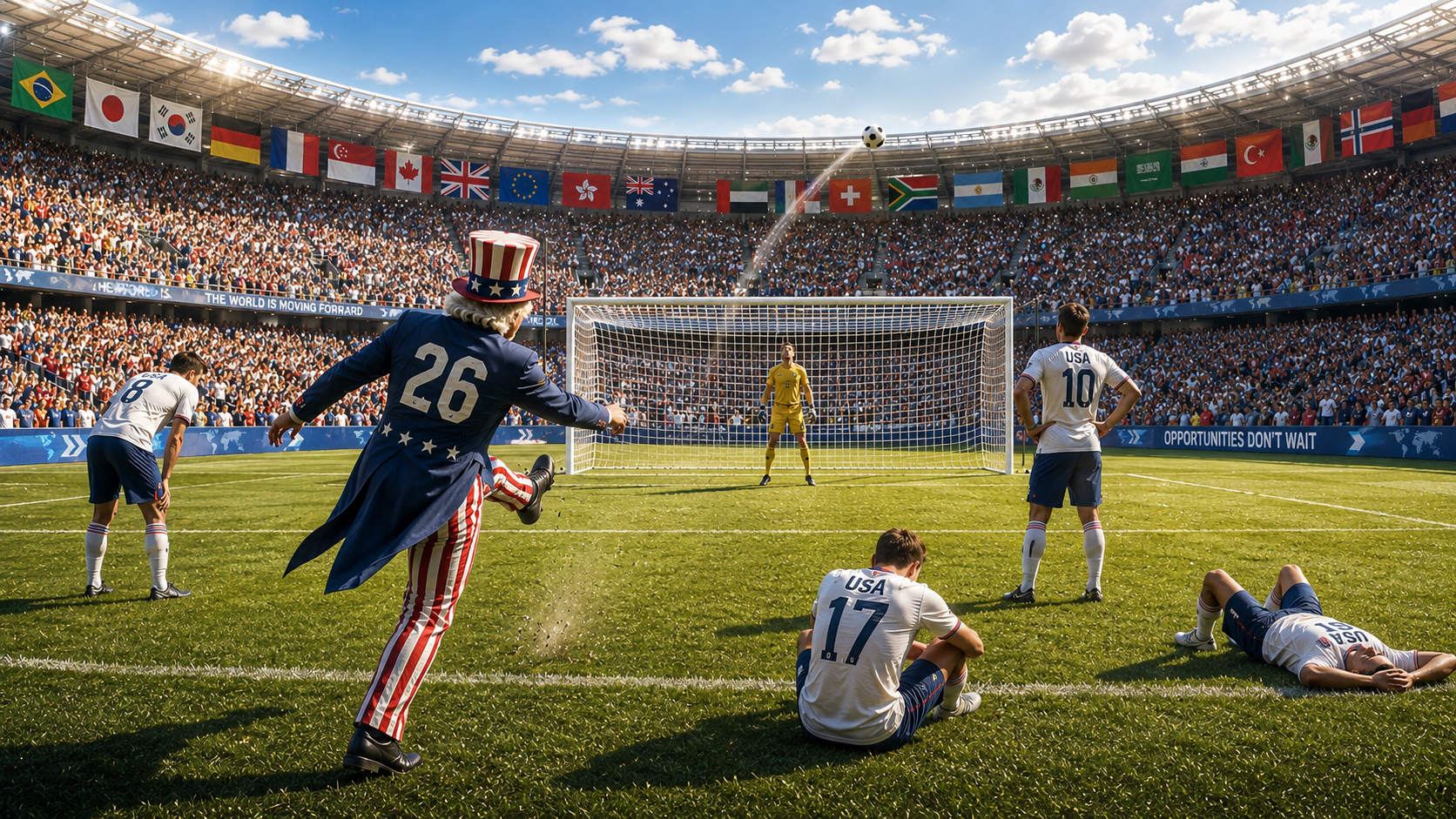 World 1, USA 0