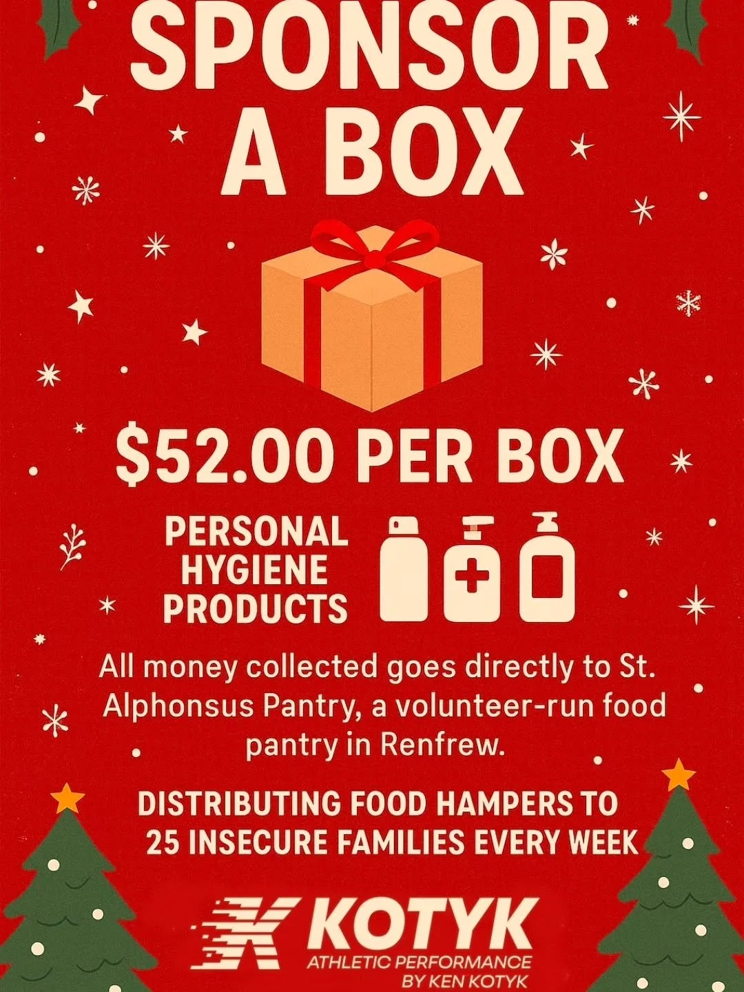 💙 Sponsor a Box &ndash; Support St. Alphonsus Pantry 

This holiday season, I&rsquo;m helping raise support for the St. Alphonsus Pantry, a volunteer-run food pantry out of St. Alphonsus School in Renfrew.
Each week, they provide food hampers to 25 