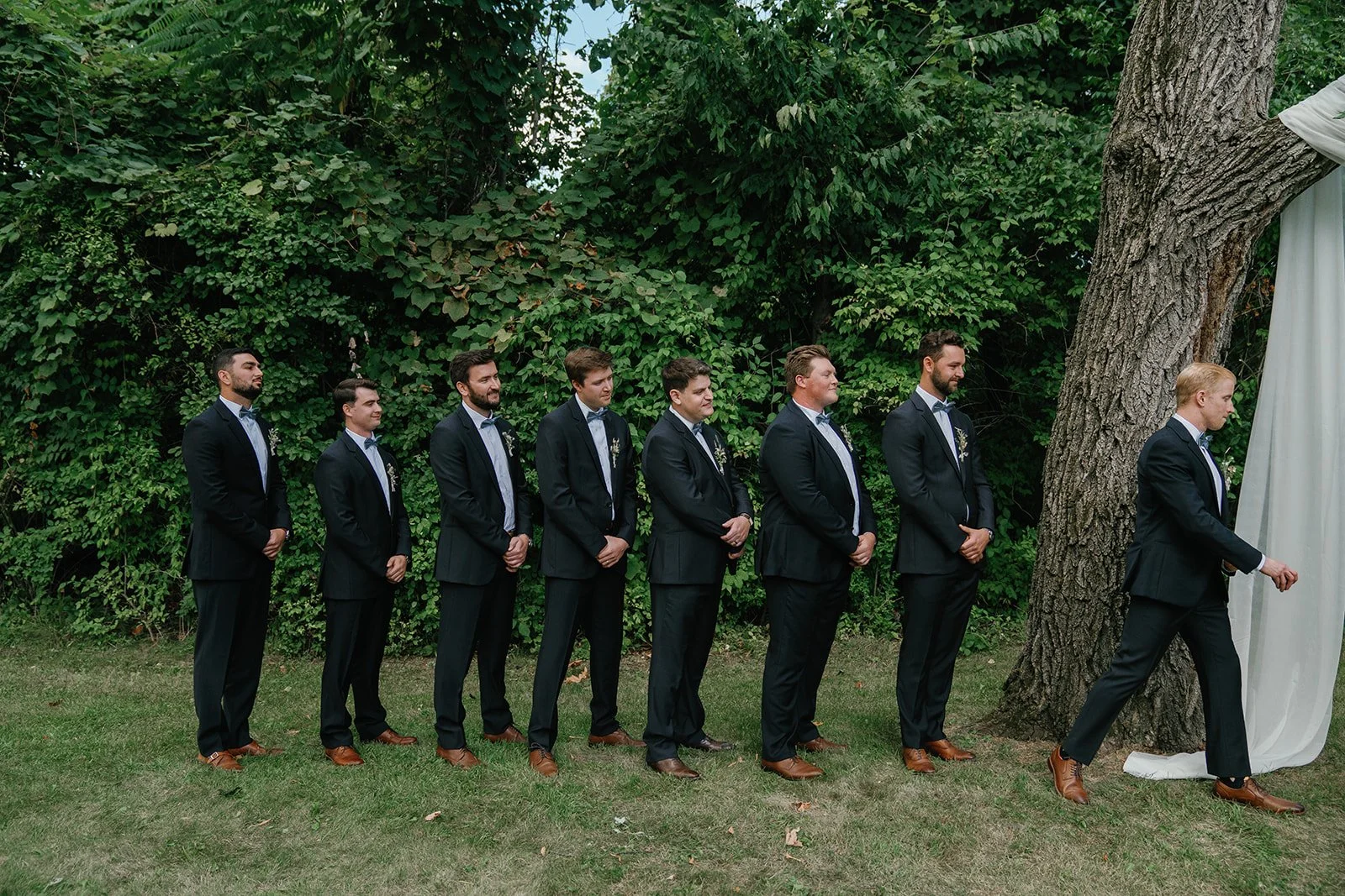 Groomsmen Portrait | Michigan Outdoor Wedding