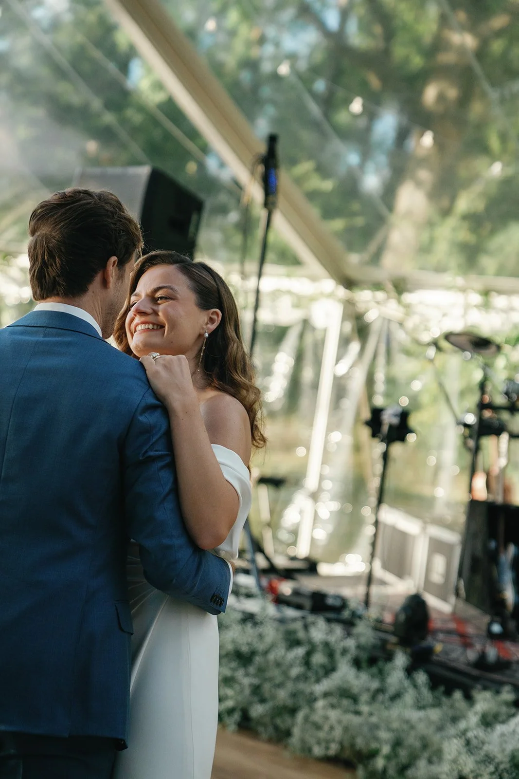First Dance Under Clear Top Tent | Benton Harbor Michigan Wedding