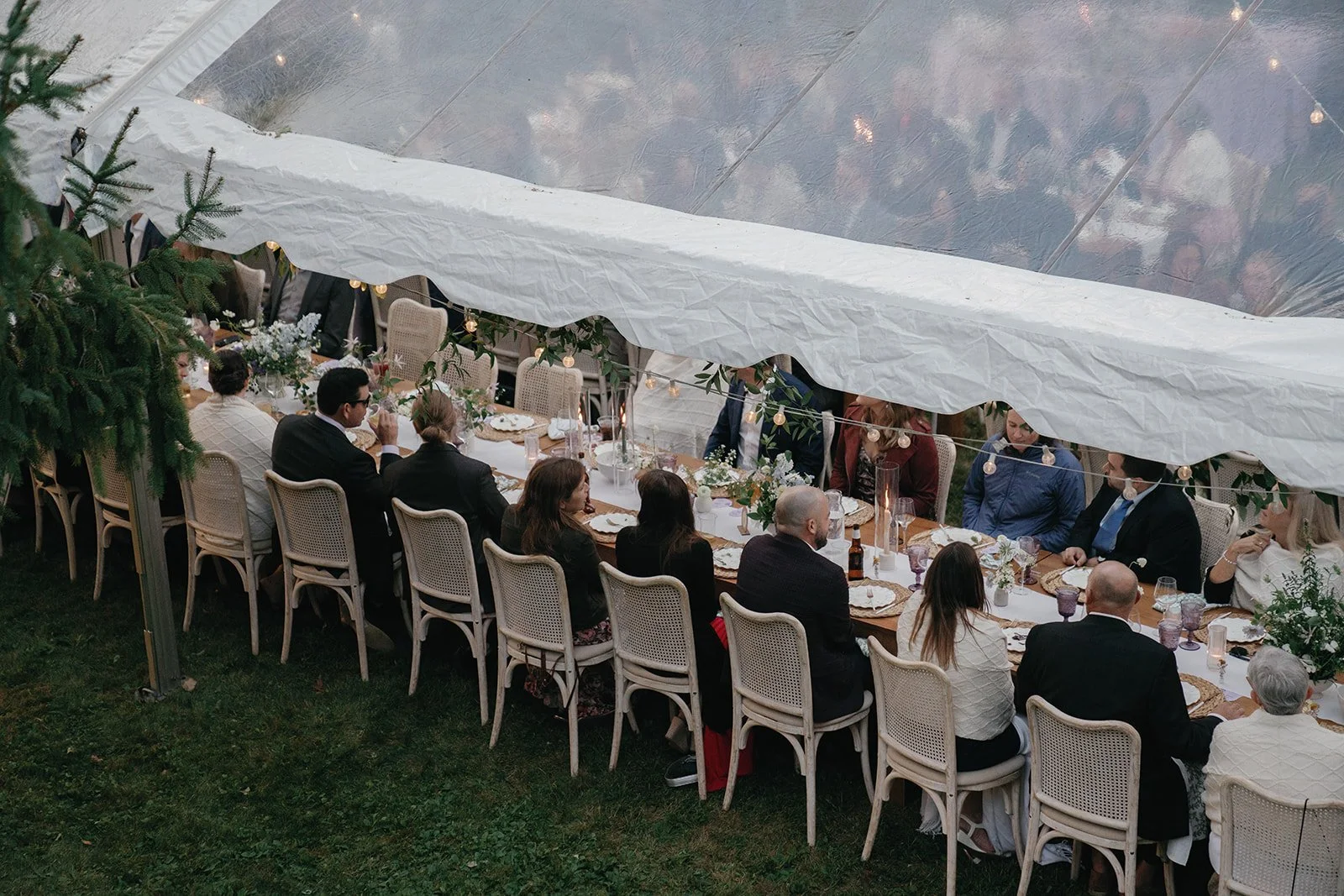 Clear Top Tented Reception | Southwest Michigan Wedding