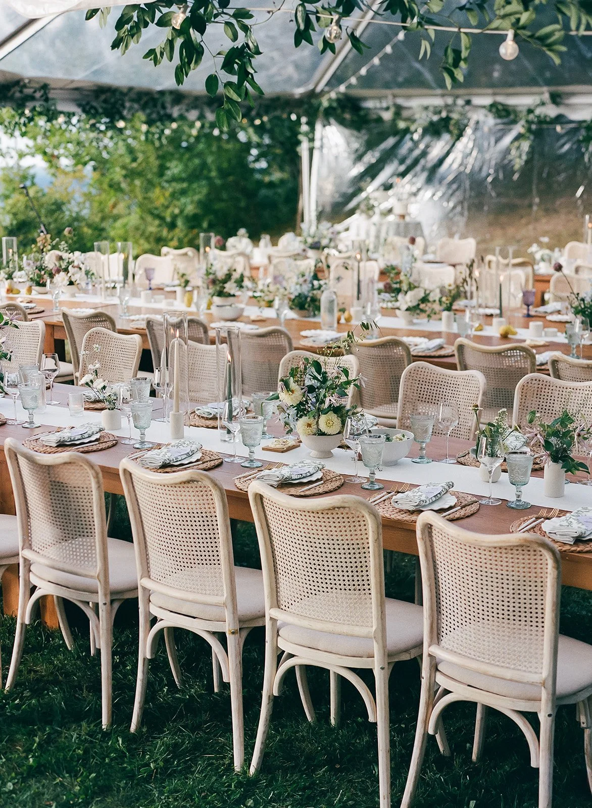 Clear Top Tent Wedding Layout | Southwest Michigan Private Residence