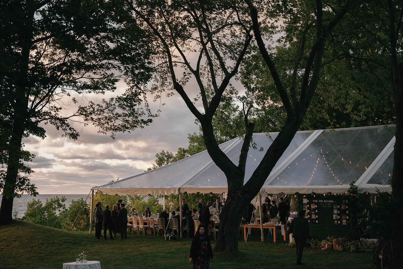 Clear Top Tent Reception Overlooking Lake Michigan | Benton Harbor Wedding