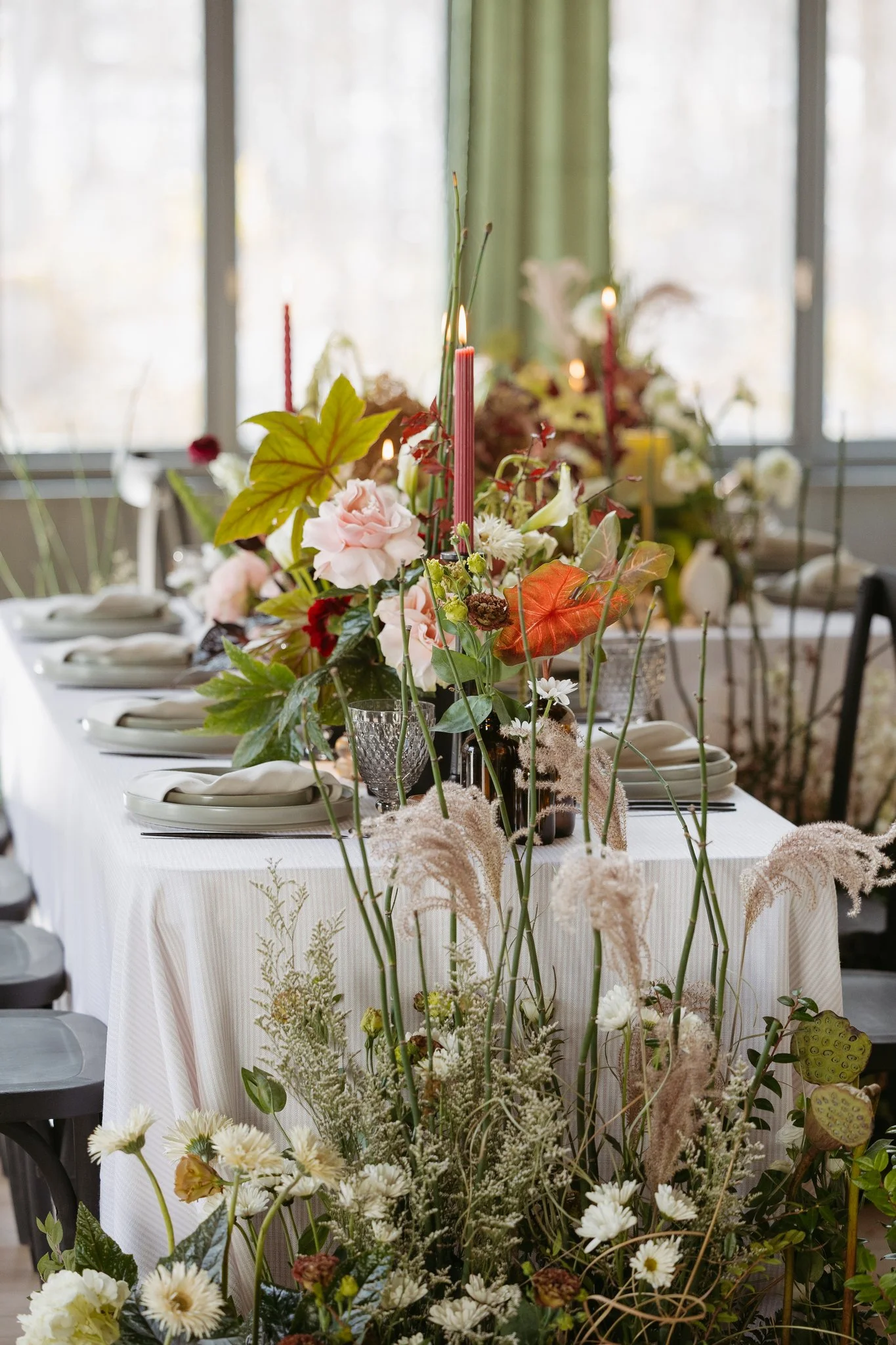 Editorial Reception Tablescape | Michigan Wedding Design