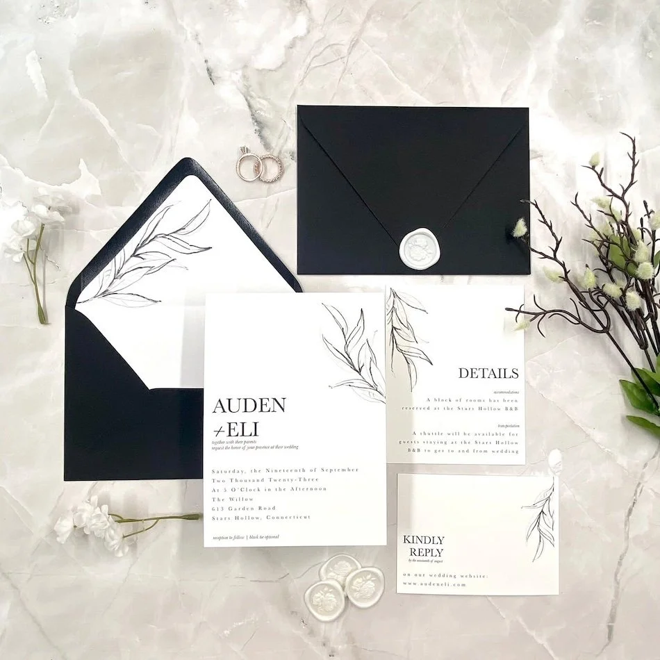Minimalist Wedding Invitation Ideas for Modern Michigan Weddings