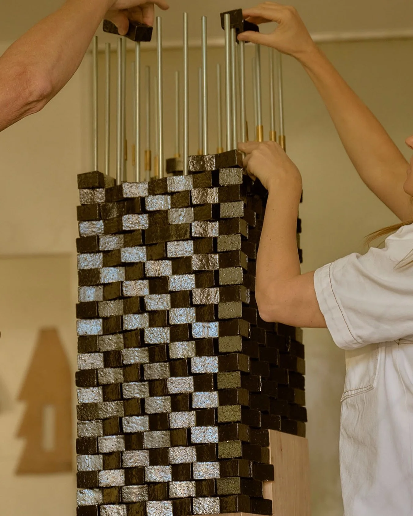 Sarah Nedovic presents &ldquo;Playing with Extruded Bricks&rdquo;. 

Part sculpture, part quiet monument &mdash; Sarah Nedovic&rsquo;s latest work&nbsp; reimagines the plinth as a form in its own right. Built from 380 satin-glazed black ceramic brick