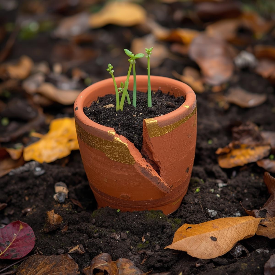 “The Garden of Second Chances” — what broken pots and broken seasons have in common.