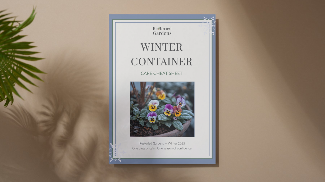 Winter Container Care Cheat Sheet