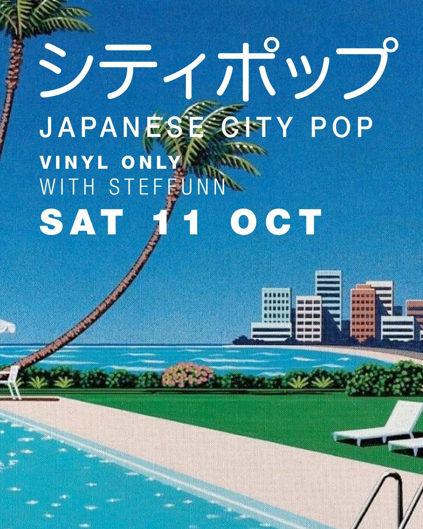 Japanese City Pop all night⁠
⁠
Join us as @funn_steffunn takes us on a journey of the best City Pop he has to offer. ⁠
⁠
Date: 11 October⁠
Time: 9-late⁠
No cover charge⁠
⁠
Who is Steffunn?⁠
⁠
Steffunn has more than 20 years experience as a DJ and pro