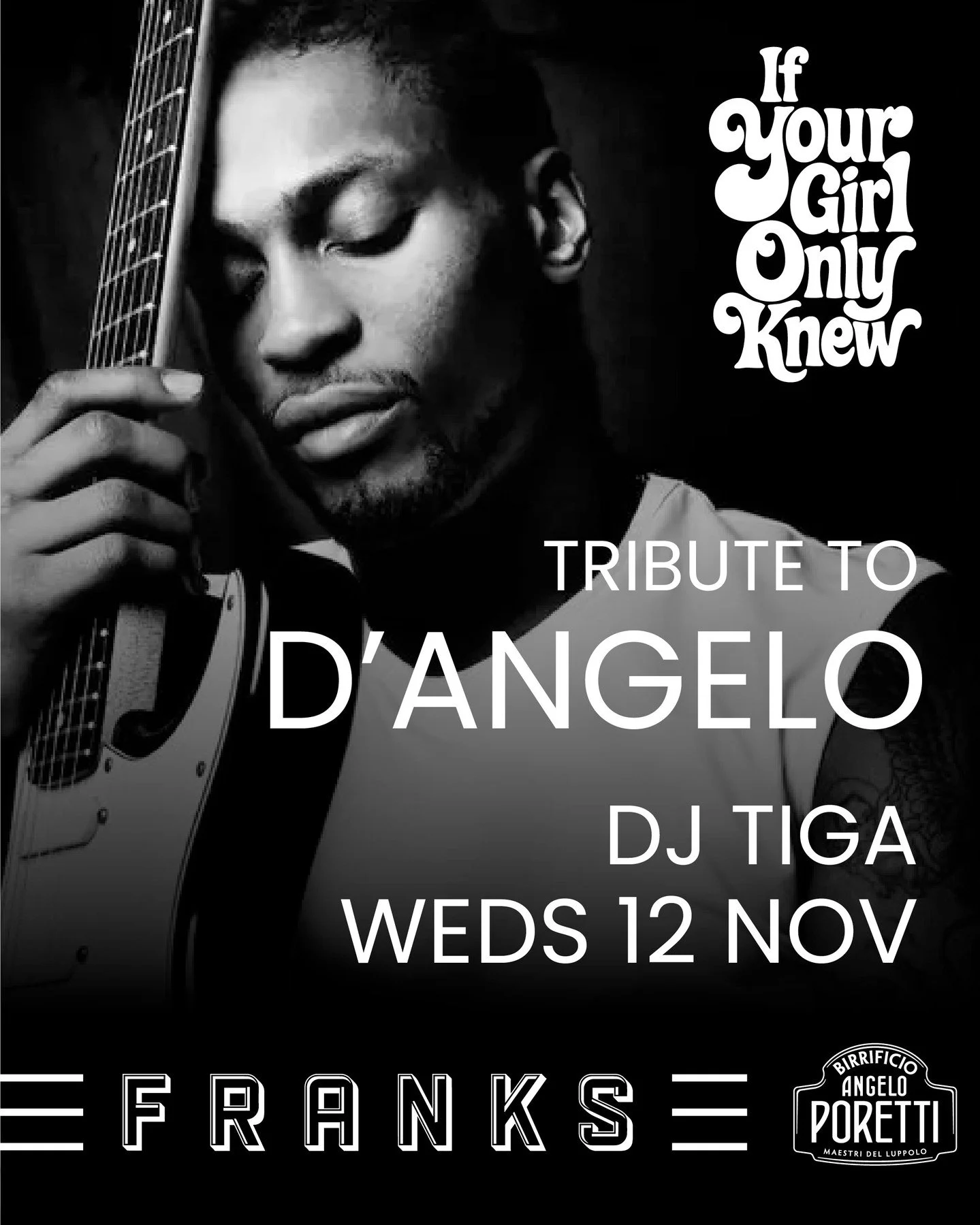 Tribute to D&rsquo;Angelo⁠
⁠
A night dedicated to the man who redefined soul, founded the Soulquarians with Quest love and J Dilla. ⁠
⁠
Wednesday 12th ⁠
8-10 with @tigaroc__⁠
⁠
No cover charge ⁠
⁠
We&rsquo;re celebrating the timeless sound of D&rsquo