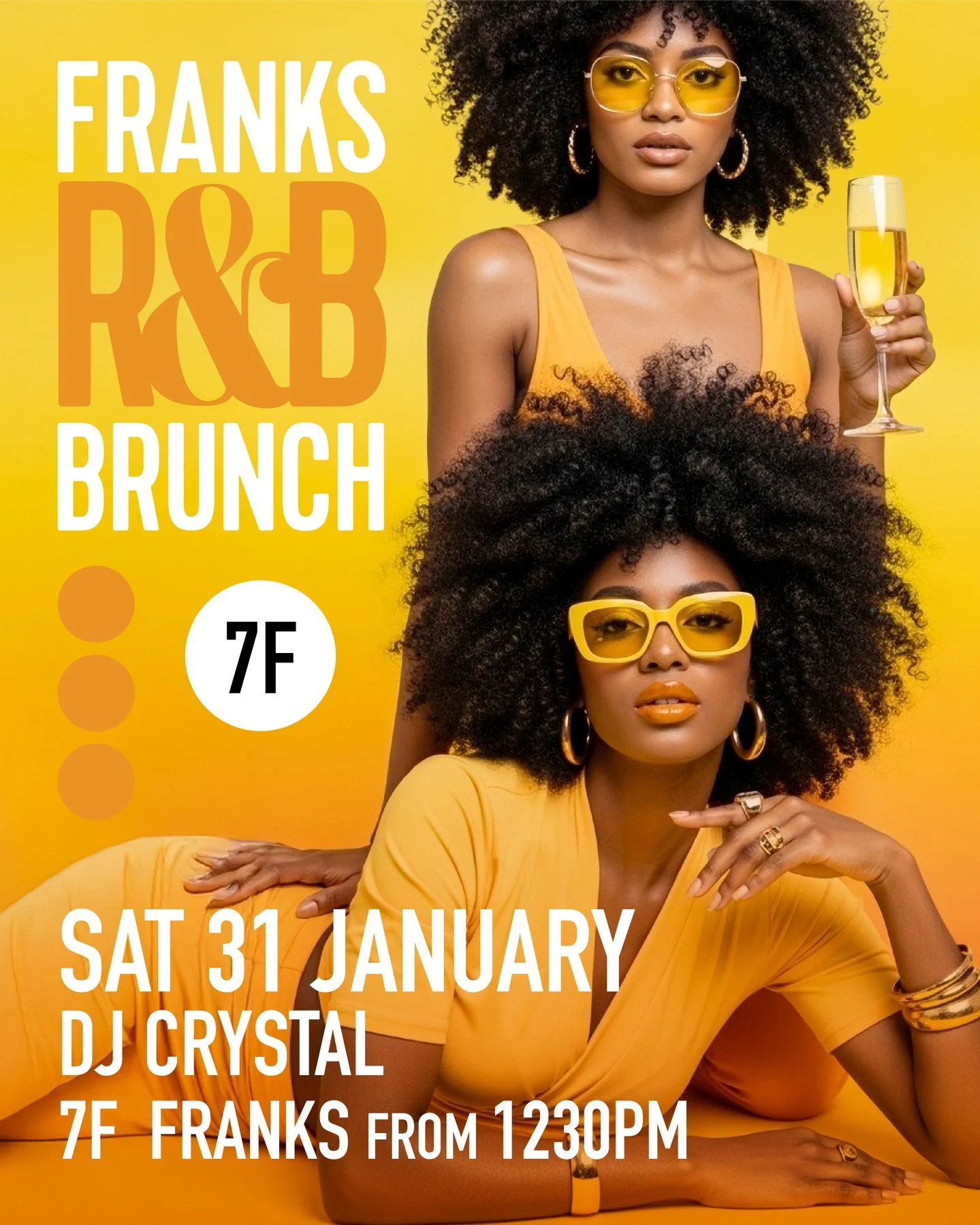 Franks R&amp;B Brunch is back ⁠
⁠
Date: January 31st ⁠
Time: 12:30 PM - 4:00 PM⁠
Location: Frank's, 7/F, Hong Kong⁠
⁠
@yes_imcrystal will be providing a mix of contemporary and classic R&amp;B, with tracks from legends like Mary J.Blige, Usher, Brand