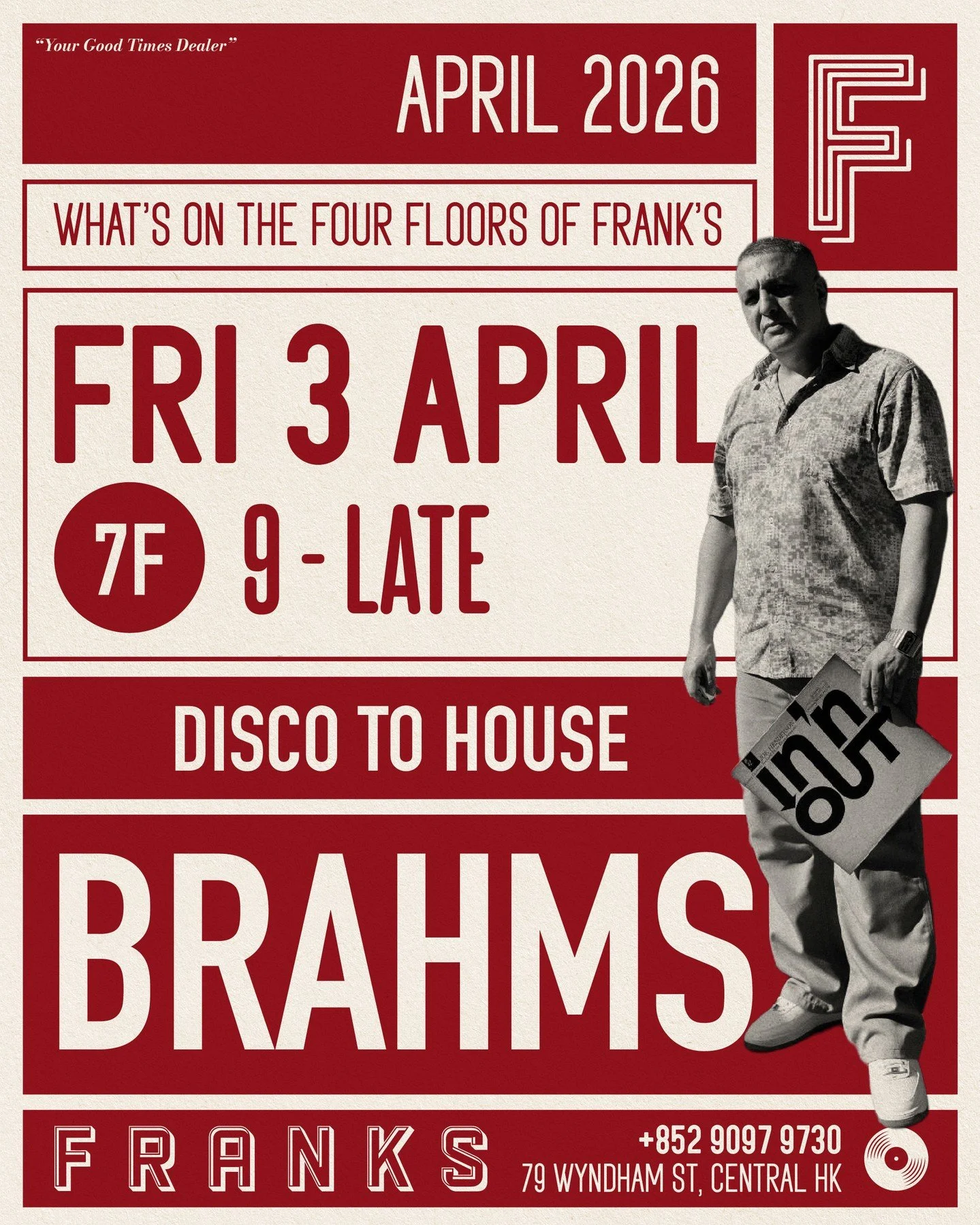 This Friday @djbrahms, laying down his signature Disco to House in only the way he can on Vinyl only.  Do not miss!!⁠
⁠
Friday 3rd of April⁠
9-late ⁠
Over 21s only⁠
No Cover Charge ⁠
⁠
Who is DJ Brahms ⁠
⁠
DJ Brahms is a French DJ from Paris. He star
