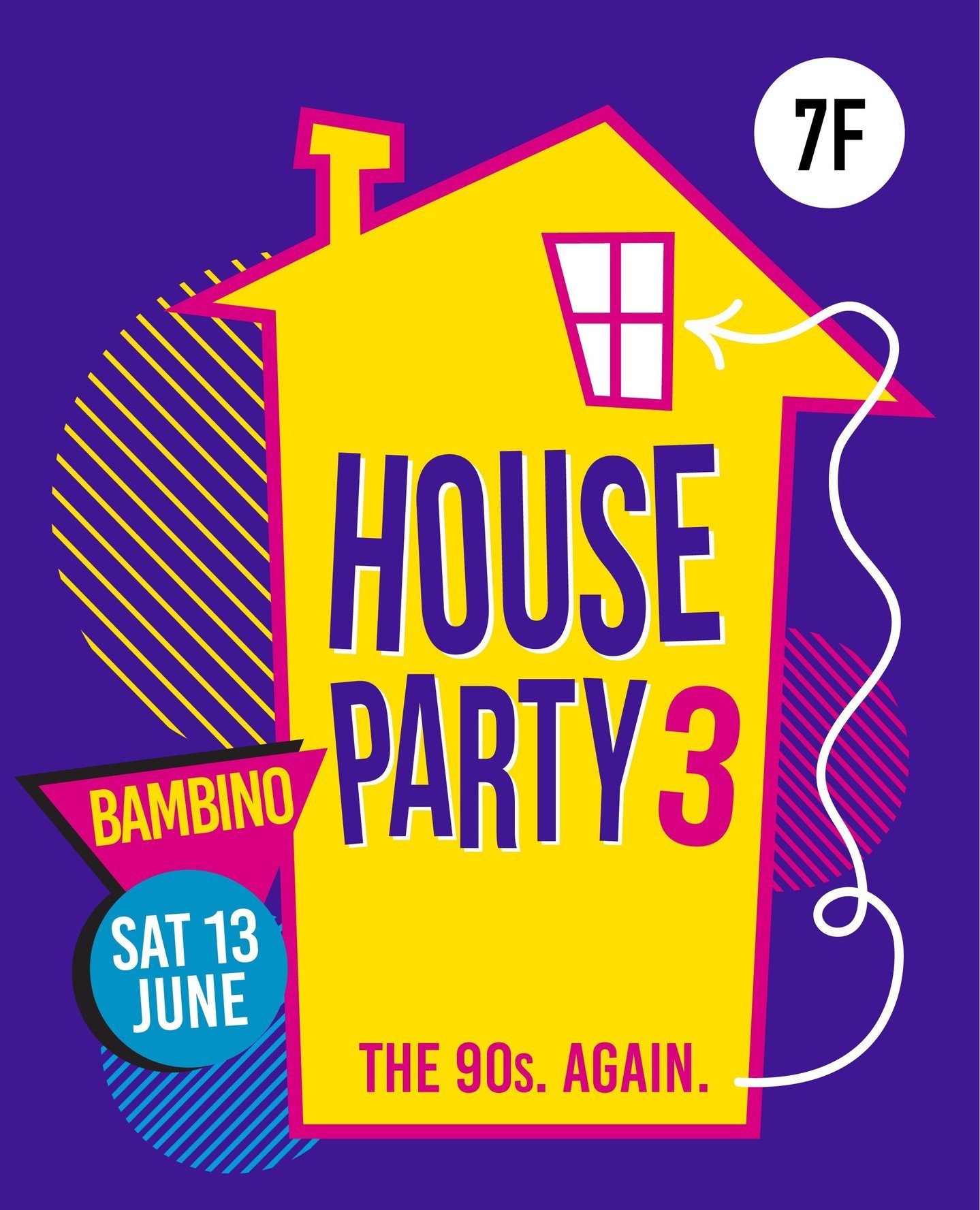 90s House Party ⁠
⁠
@bad.bambino⁠
Saturday 13th June ⁠
Over 21s only ⁠
⁠
90s pop, hip-hop, house and beyond, played strictly on vinyl. Expect the kind of records that defined bedrooms, basements and dance floors, spun the way they were meant to be he