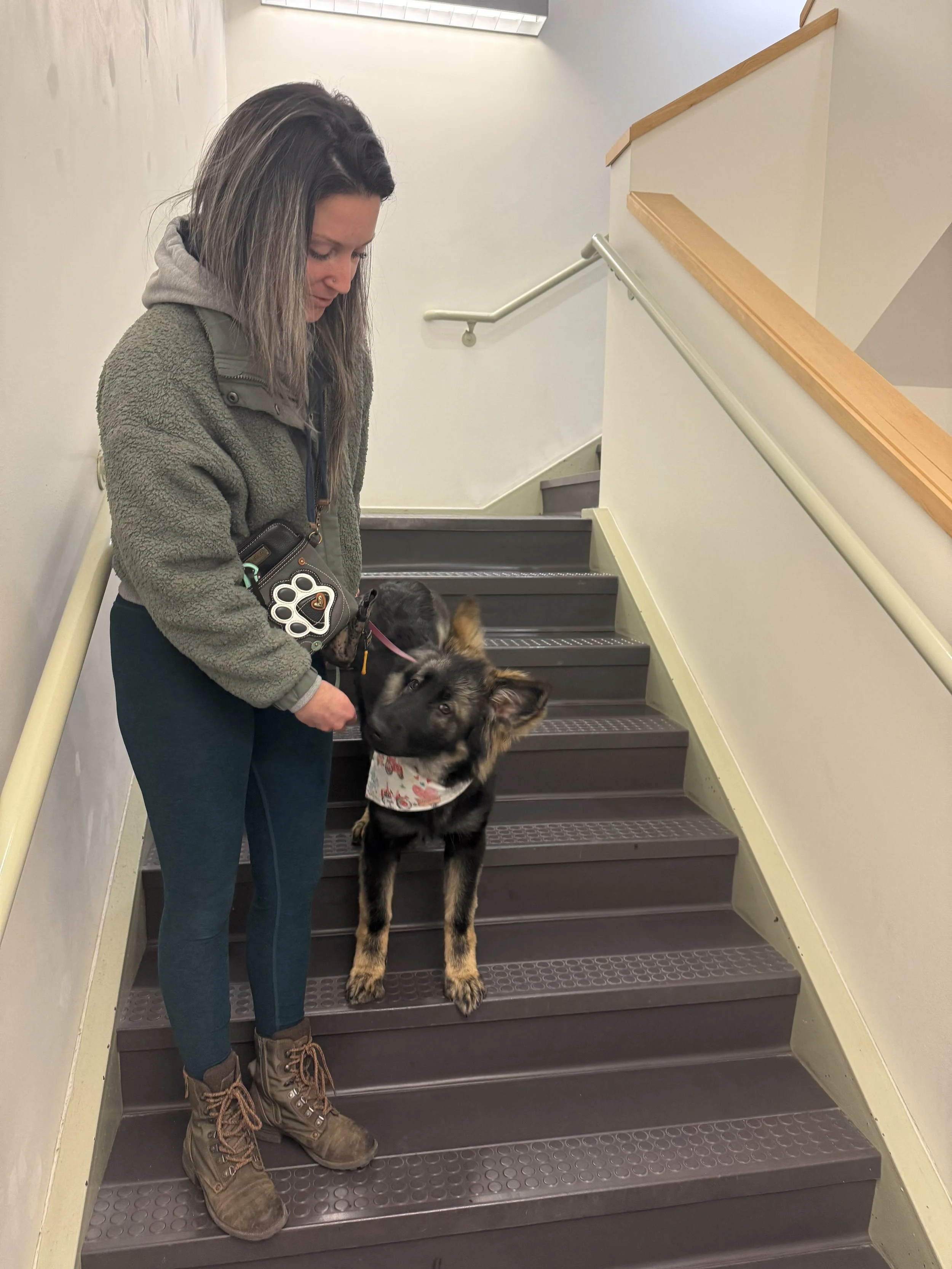 Training Civil on stairs