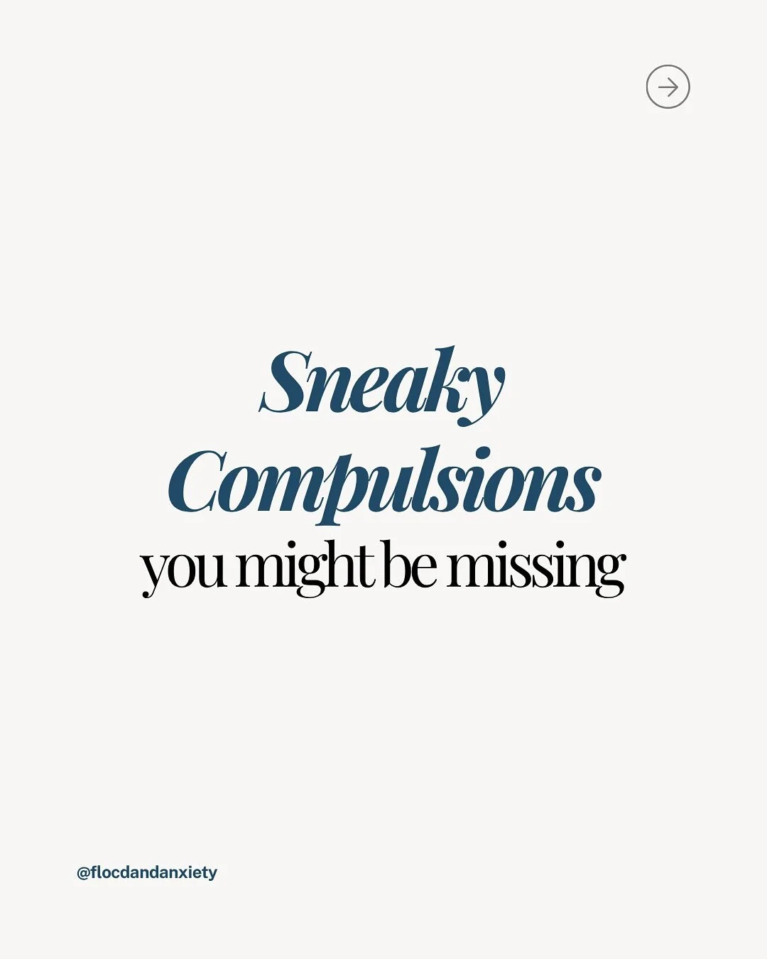 Sneaky compulsions often hide in plain sight. The more you recognize them, the more power you have to break the OCD cycle.

💭 Which one feels most familiar to you?

#ocdtherapist #ocdtherapy #erp #anxietytherapy #ocdhelp #florida