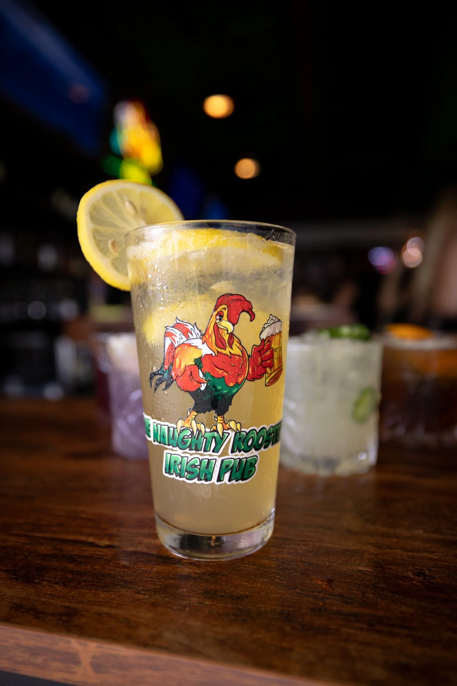 Fresh, handcrafted lemonade at The Naughty Rooster — perfect for lunch, happy hour, or cooling off at Anchor Cove in Lihue.