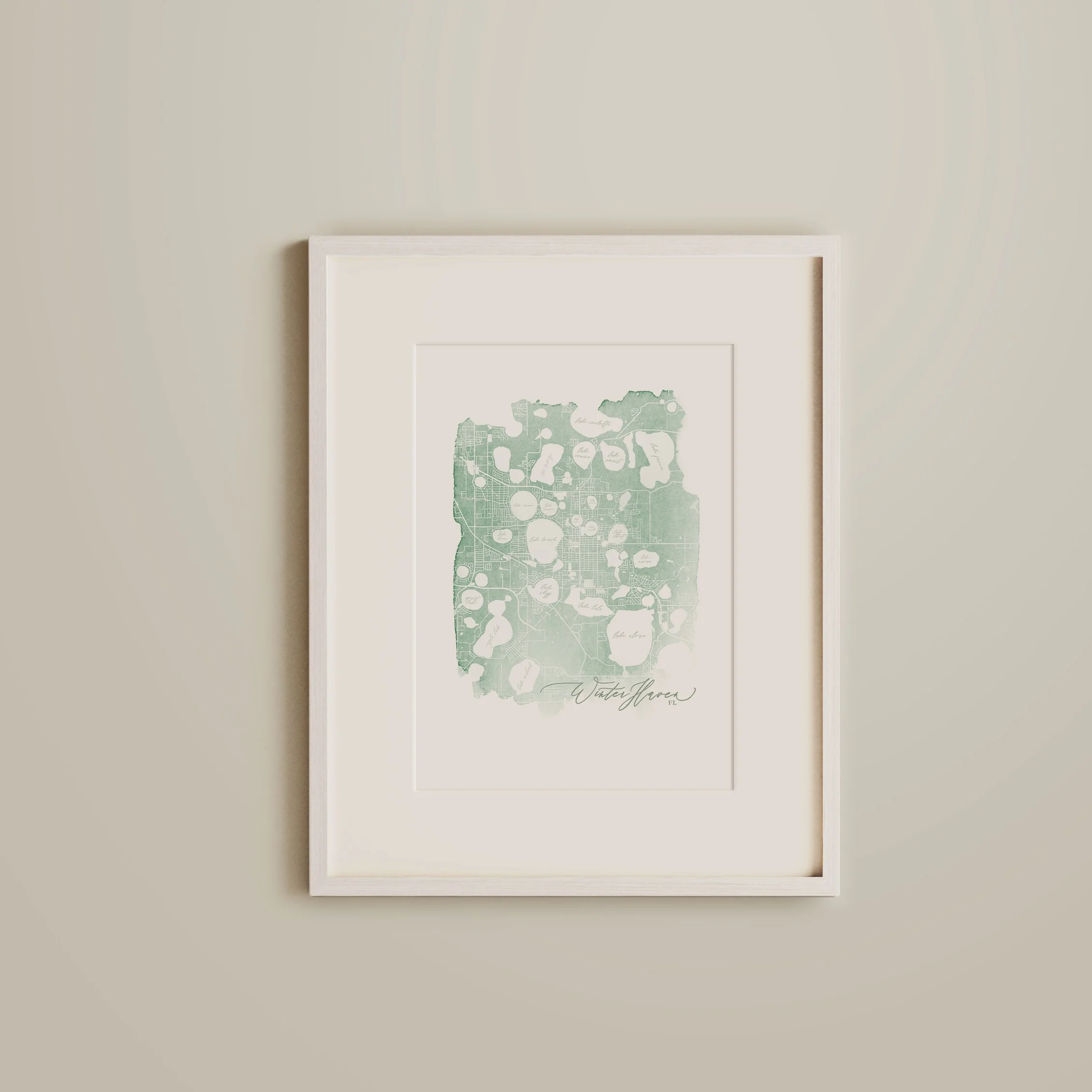 Winter Haven Florida Map Print