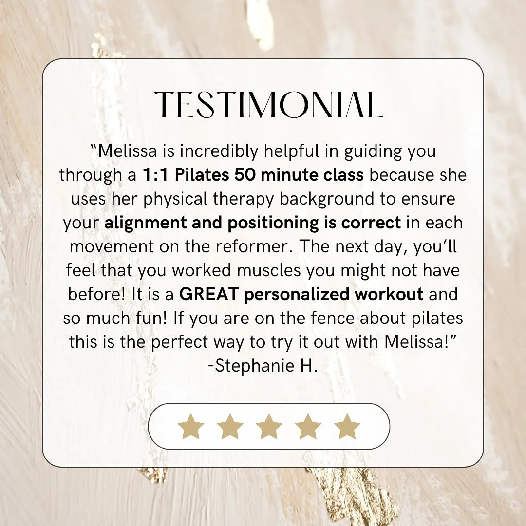 On the fence about Pilates? This is your sign ✨ A 50-min 1:1 Reformer Pilates session will leave you stronger, aligned, and empowered by what your body can achieve. 

During each personalized Pilates session, you will feel supported and challenged by