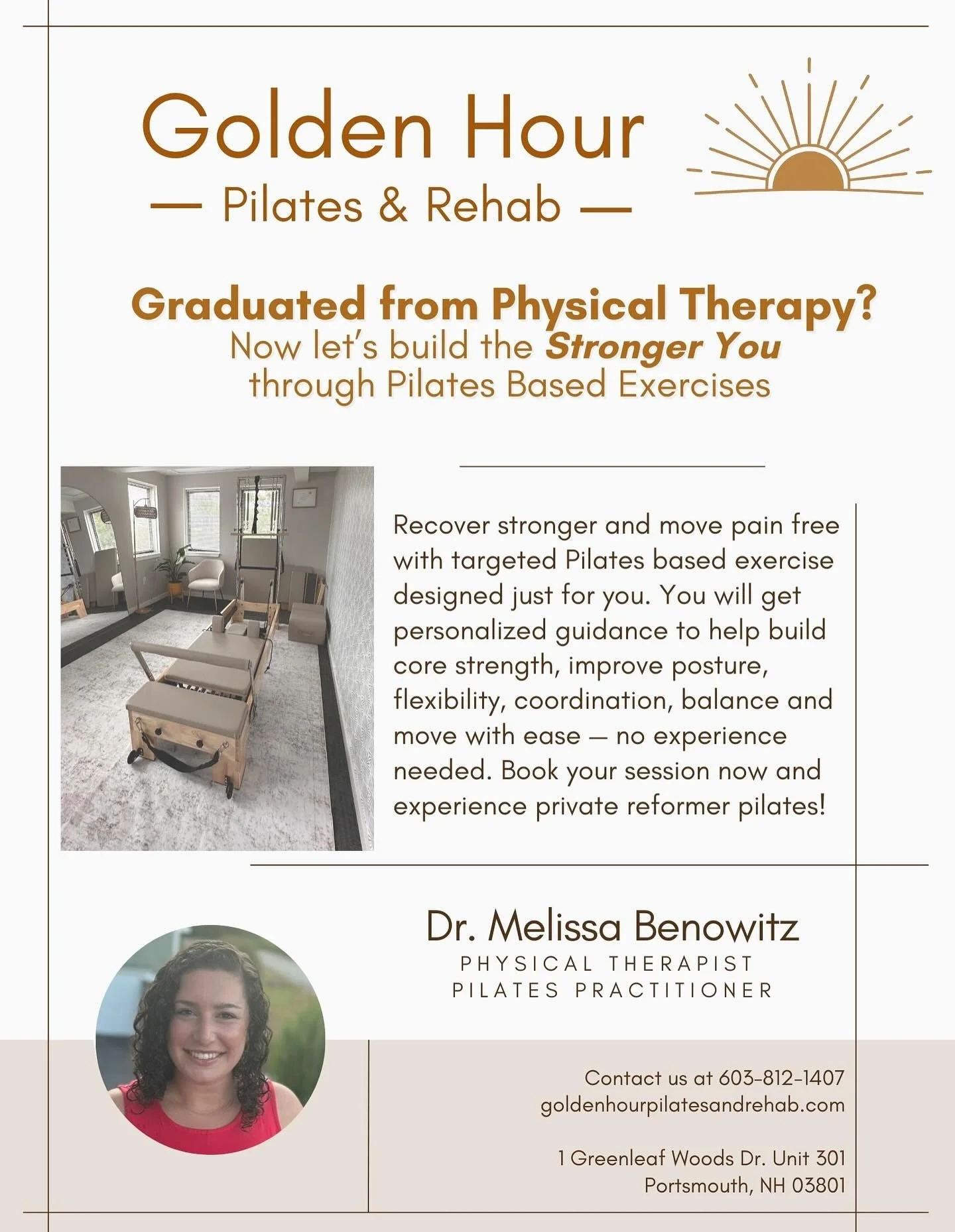 ✨ Finished physical therapy but want to keep building strength, stability, and confidence in your body? ✨
Pilates is the perfect next step! Our targeted, low-impact sessions help you: 💪 Strengthen your core 🦵 Improve posture and balance 🩺 Support 