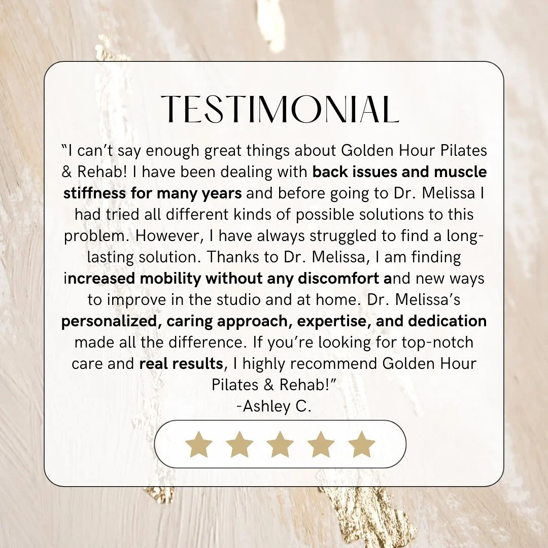 Ashley, your words mean the world to us! 💛

We&rsquo;re so incredibly proud of the progress you&rsquo;ve made and grateful to be part of your wellness journey. This is exactly why we do what we do.

At Golden Hour we are committed to providing perso