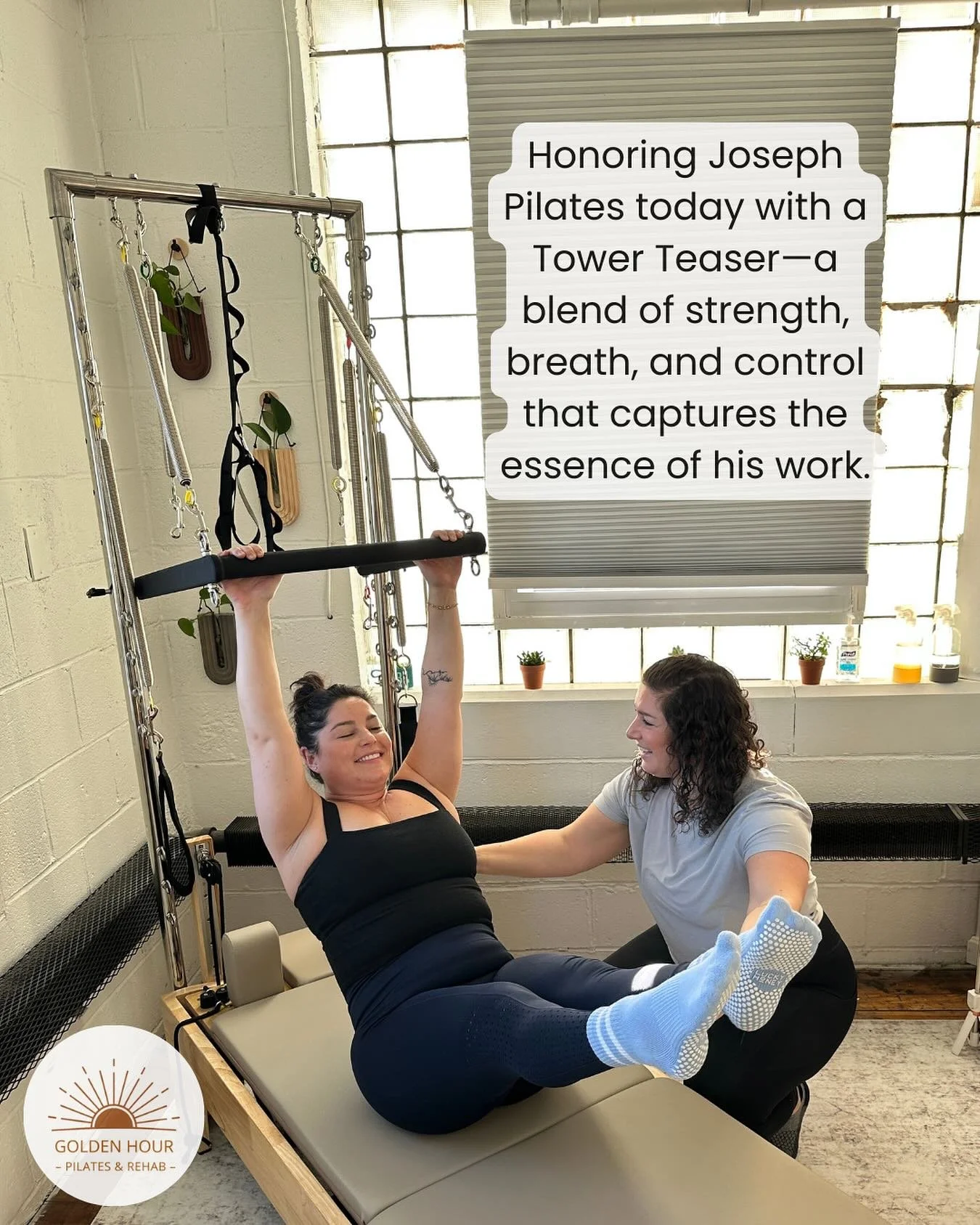 At Golden Hour Pilates &amp; Rehab, we carry Joseph Pilates&rsquo; mission forward every day: restoring movement, building strength, and empowering clients to feel their best. Happy Birthday, Joseph! 

✉️DM &ldquo;GoldenHour&rdquo; to schedule your F