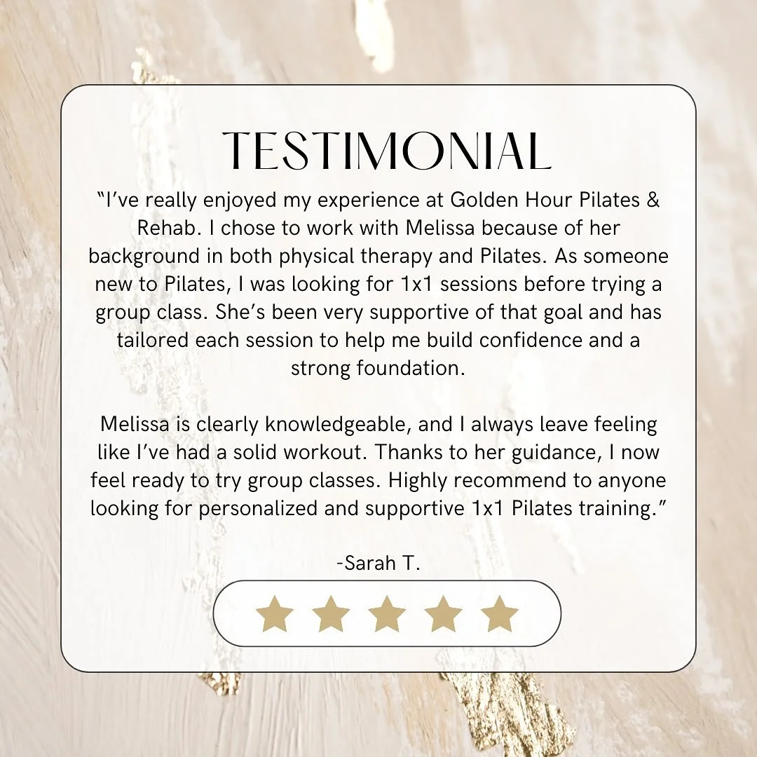 Starting Reformer Pilates for the first time?✨

It can feel intimidating, and my goal is always to make that first step feel comfortable, supportive, and personalized. 

I love helping clients build confidence, strength, and a strong foundation so th