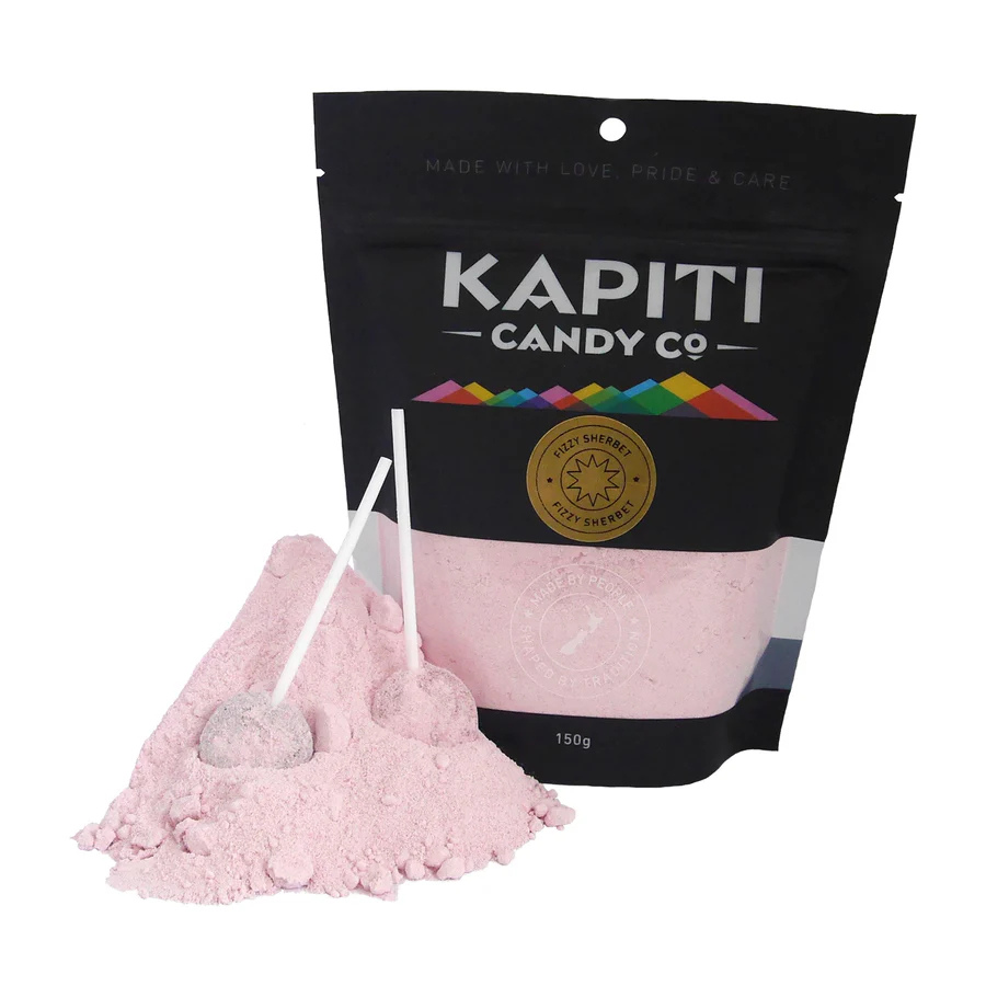 Raspberry Sherbet with lollipop