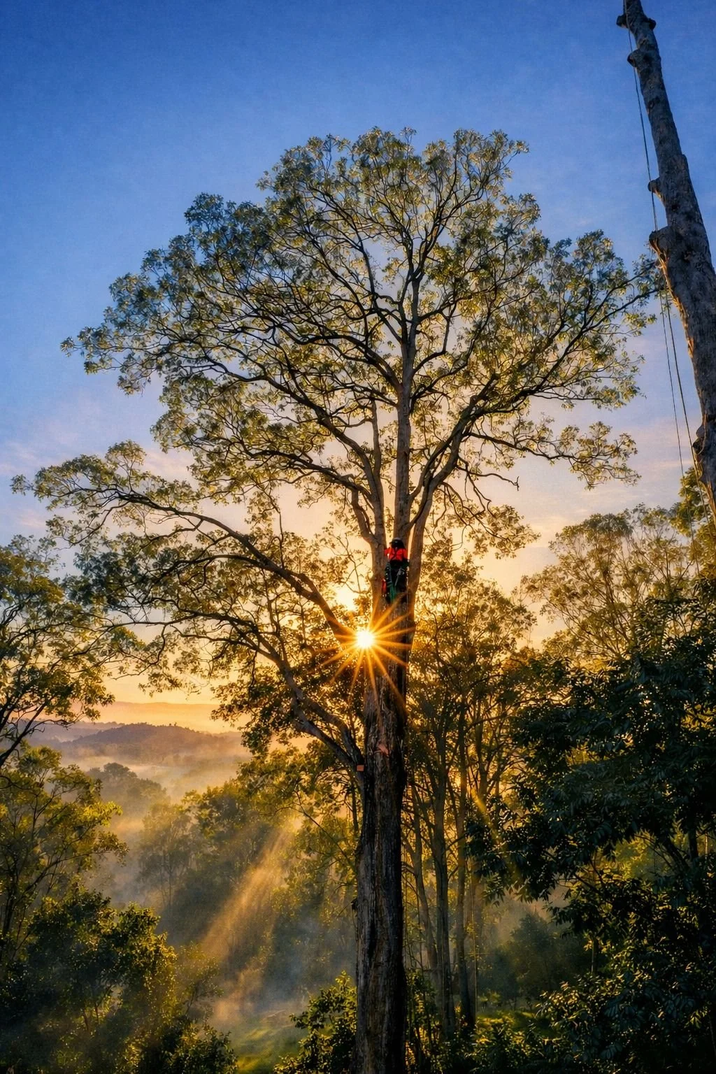 Climber in Eucalypt tree