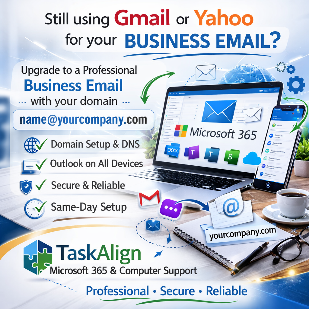 Upgrade from Gmail or Yahoo to Professional Microsoft 365 Business Email