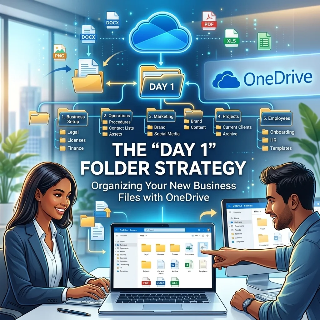 The 'Day 1' Folder Strategy: Organizing Your New Business Files with OneDrive