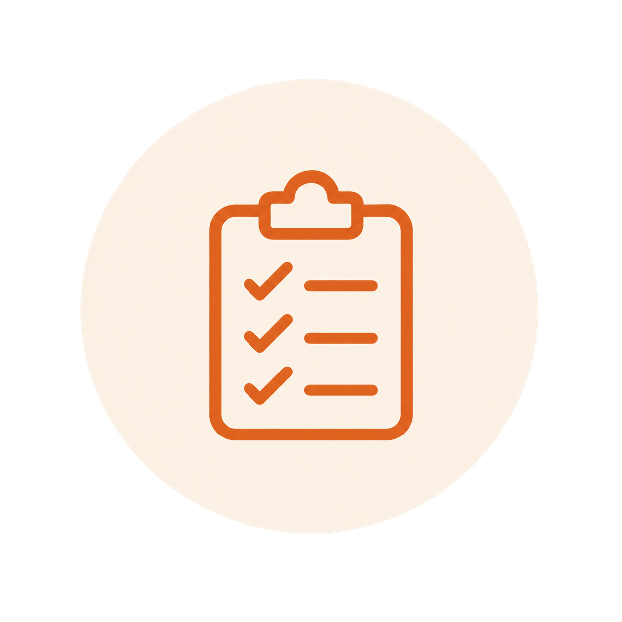 Checklist icon representing clear technology recommendations, practical choices, and honest computer support guidance.