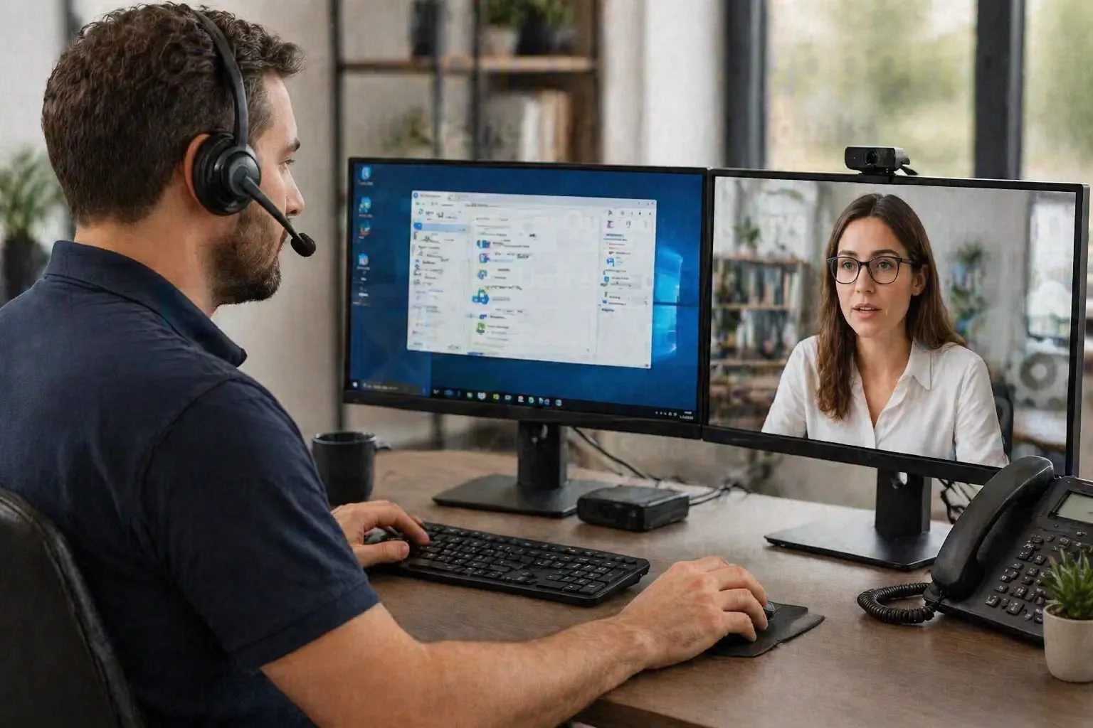 Promotional graphic for TaskAlign on-demand computer support services.